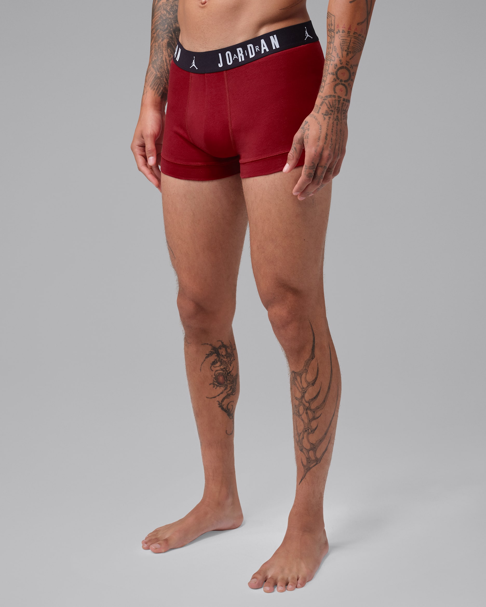 Jordan katoenen onderbroek met Dri-FIT voor heren (5 stuks) - Gym Red/Zwart