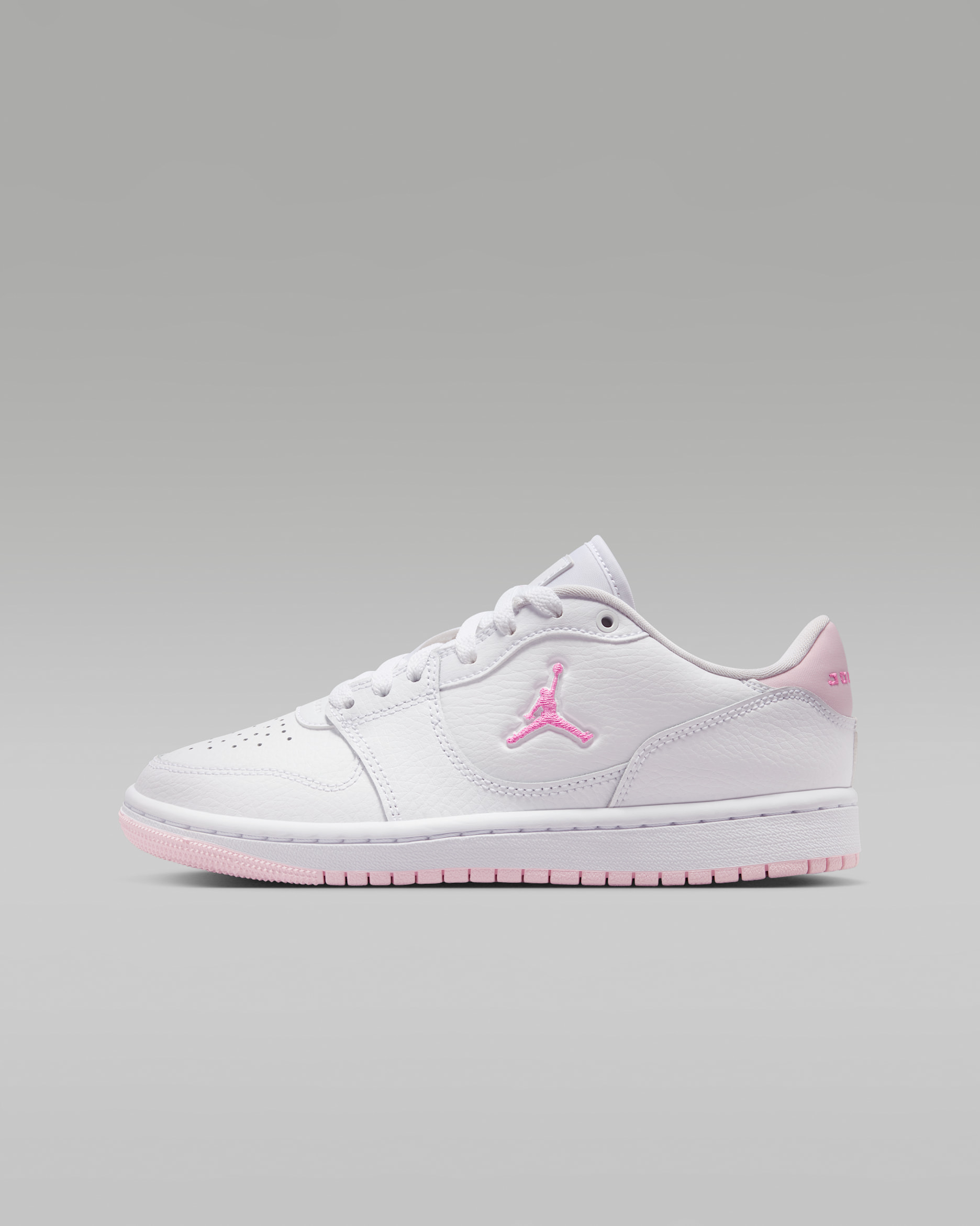 Chaussure Jordan Court Connect Low pour ado - Blanc/Pink Foam/China Rose
