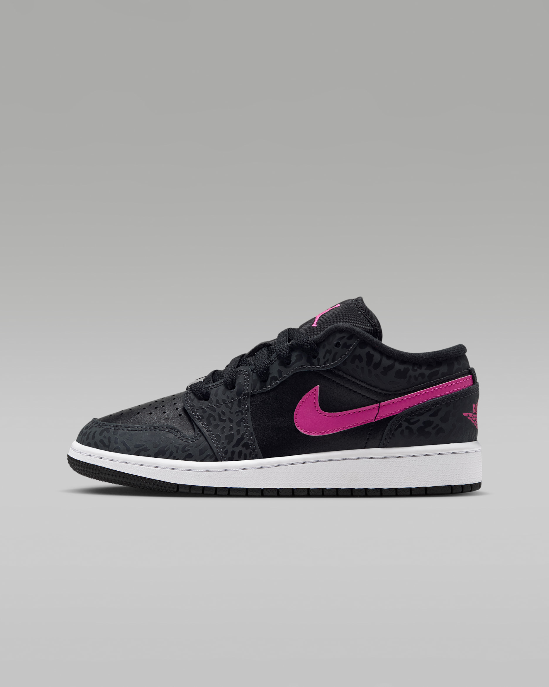Air Jordan 1 Low SE Big Kids' Shoes - Anthracite/Black/White/Laser Fuchsia