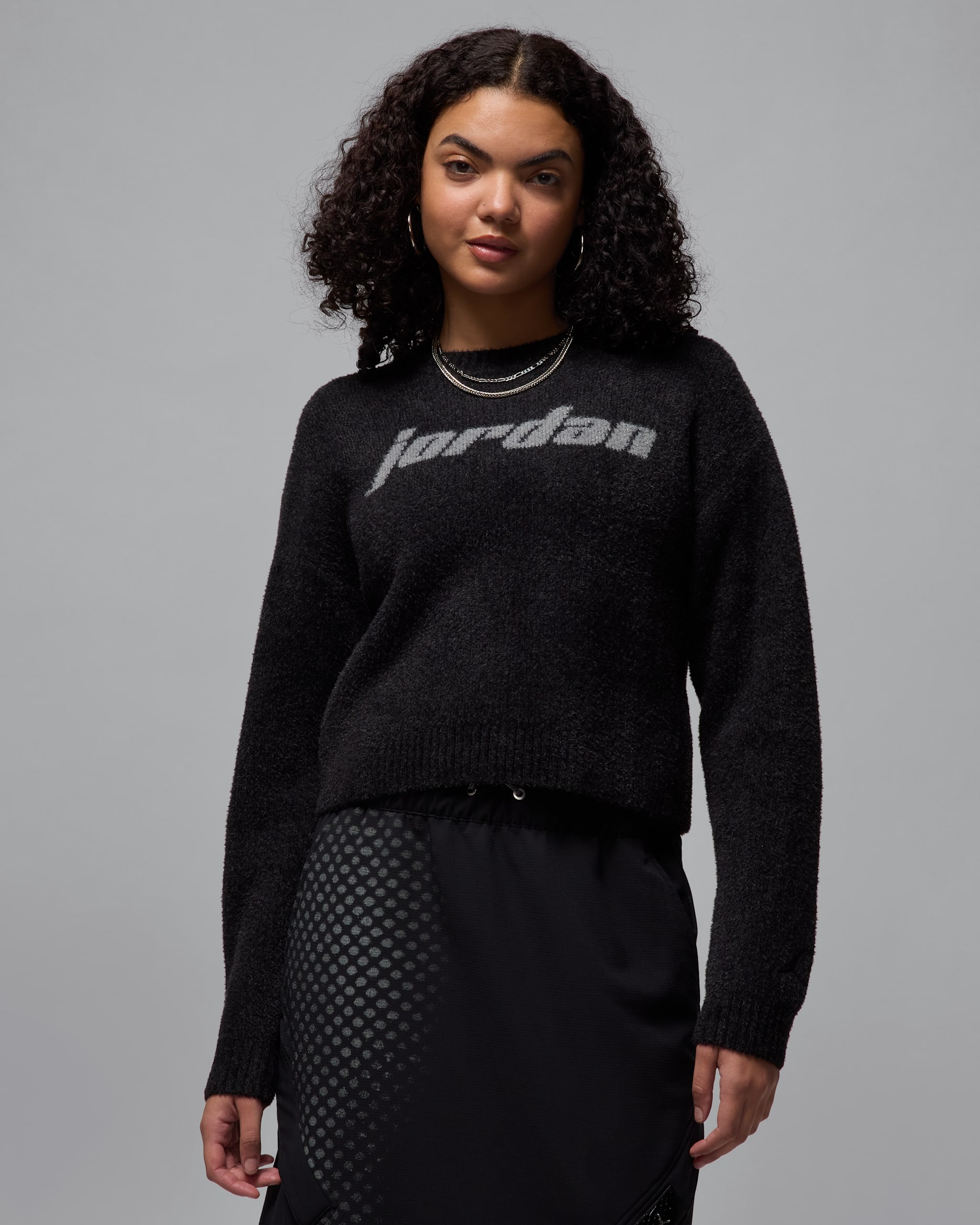 Jordan Women's Sweater - Black/Smoke Grey