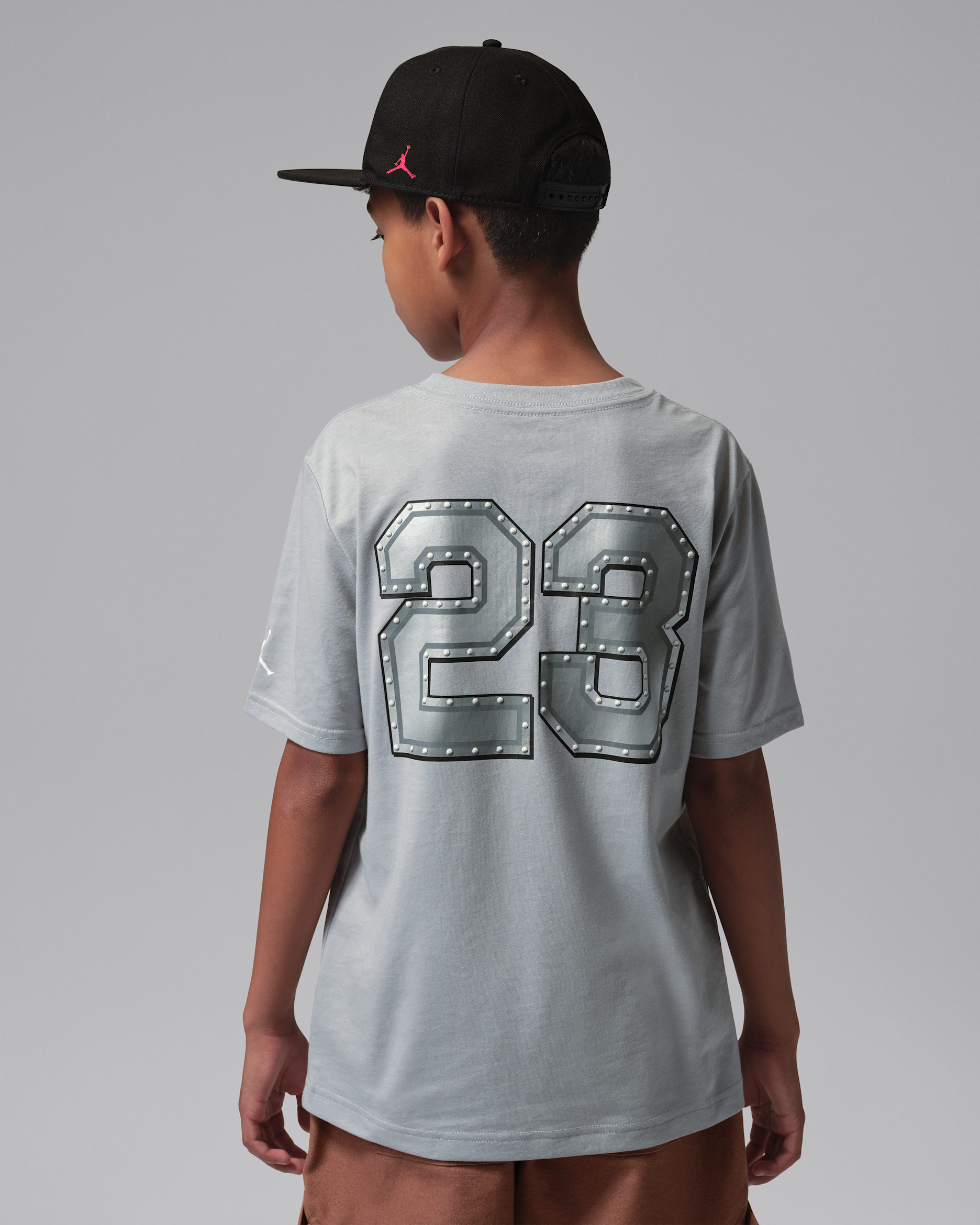 Air Jordan 5 Big Kids' Retro Aviator T-Shirt - Wolf Grey