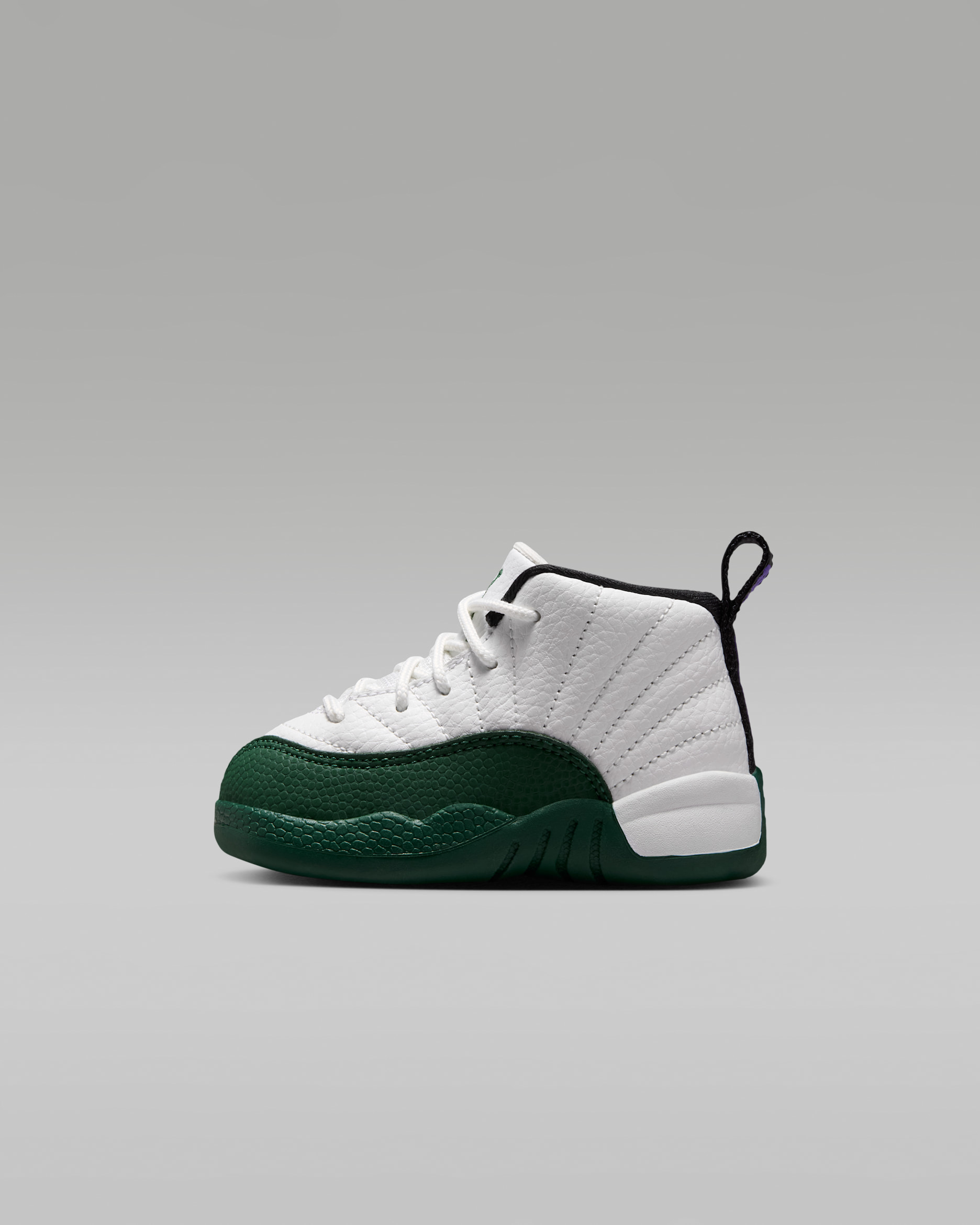 Chaussure Jordan 12 Retro "Idols Become Rivals" pour bébé et tout-petit - Summit White/Fierce Purple/Fierce Purple/Gorge Green