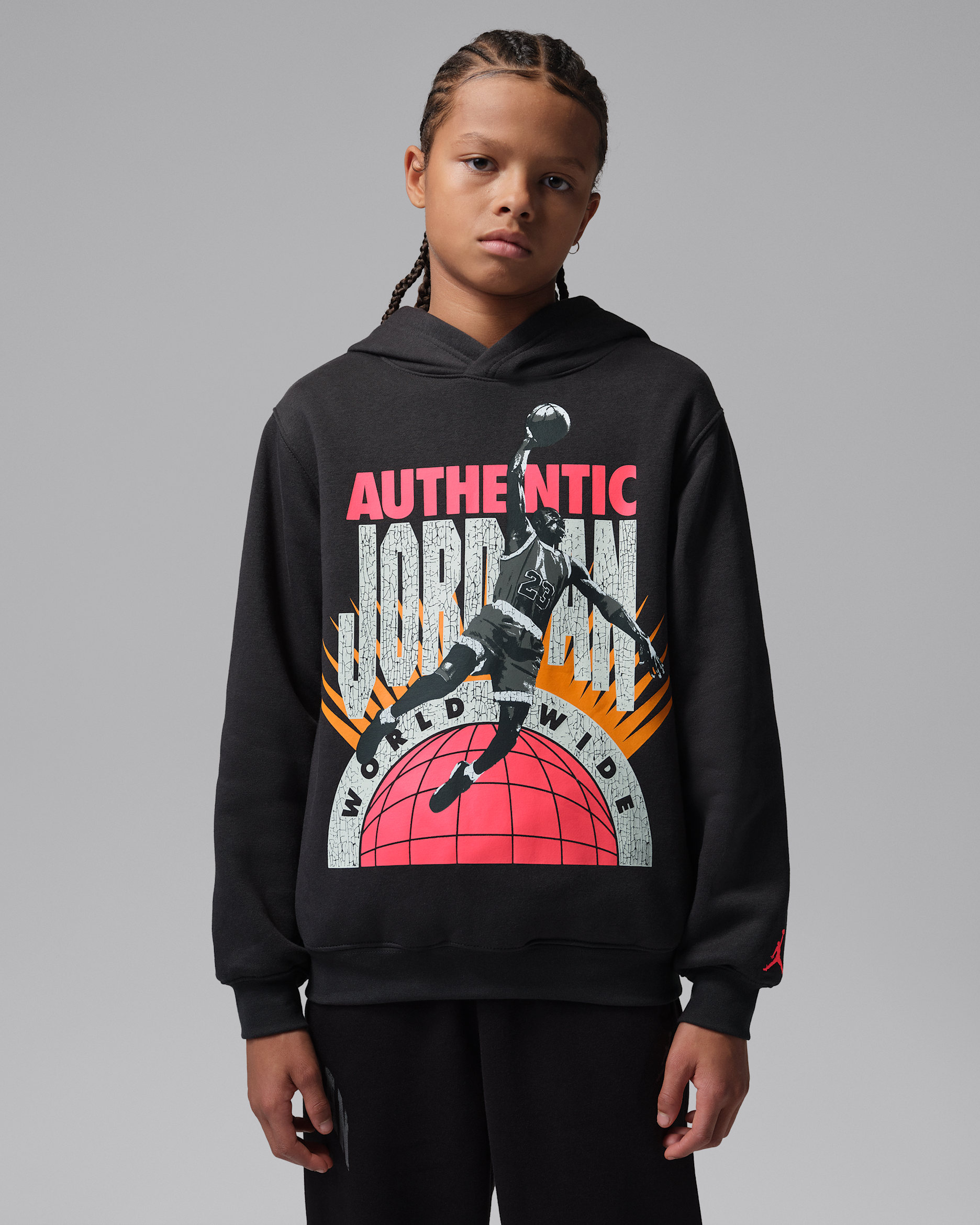 Jordan Big Kids' Authentic Jordan Pullover Hoodie - Off Noir