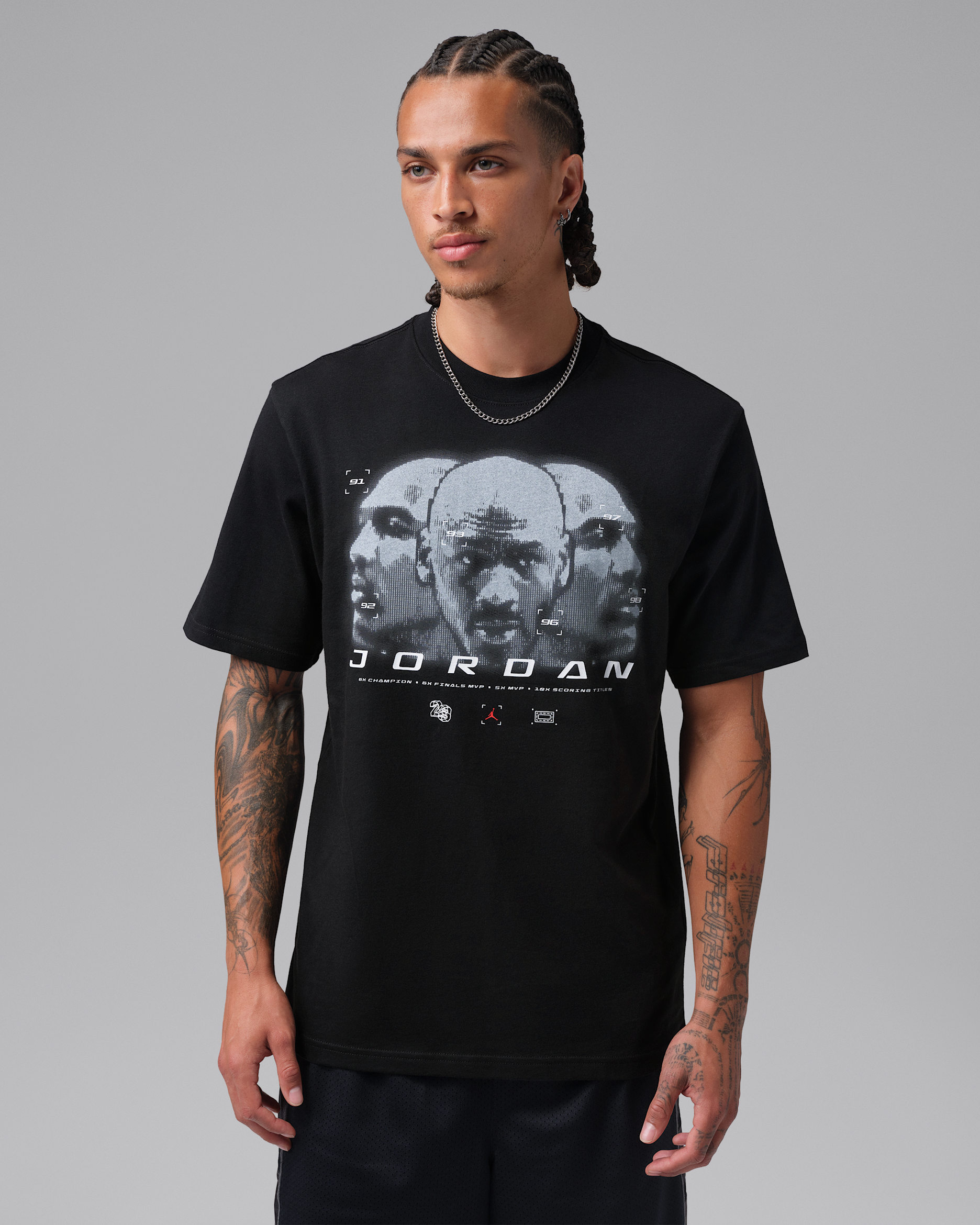 Jordan Sport Men's Dri-FIT Graphic T-Shirt - Black/Pure Platinum