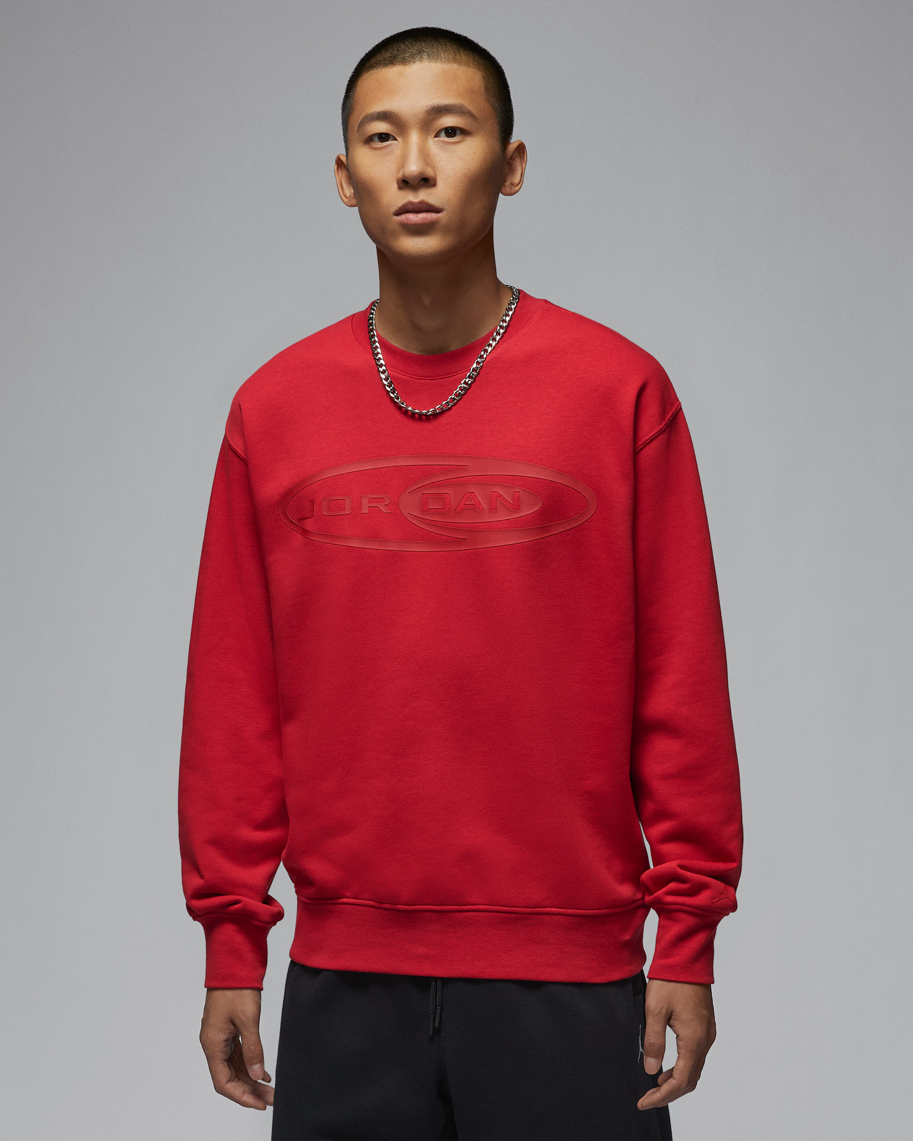 Jordan Essentials Men's Crew-Neck Sweatshirt - Varsity Red/Varsity Red