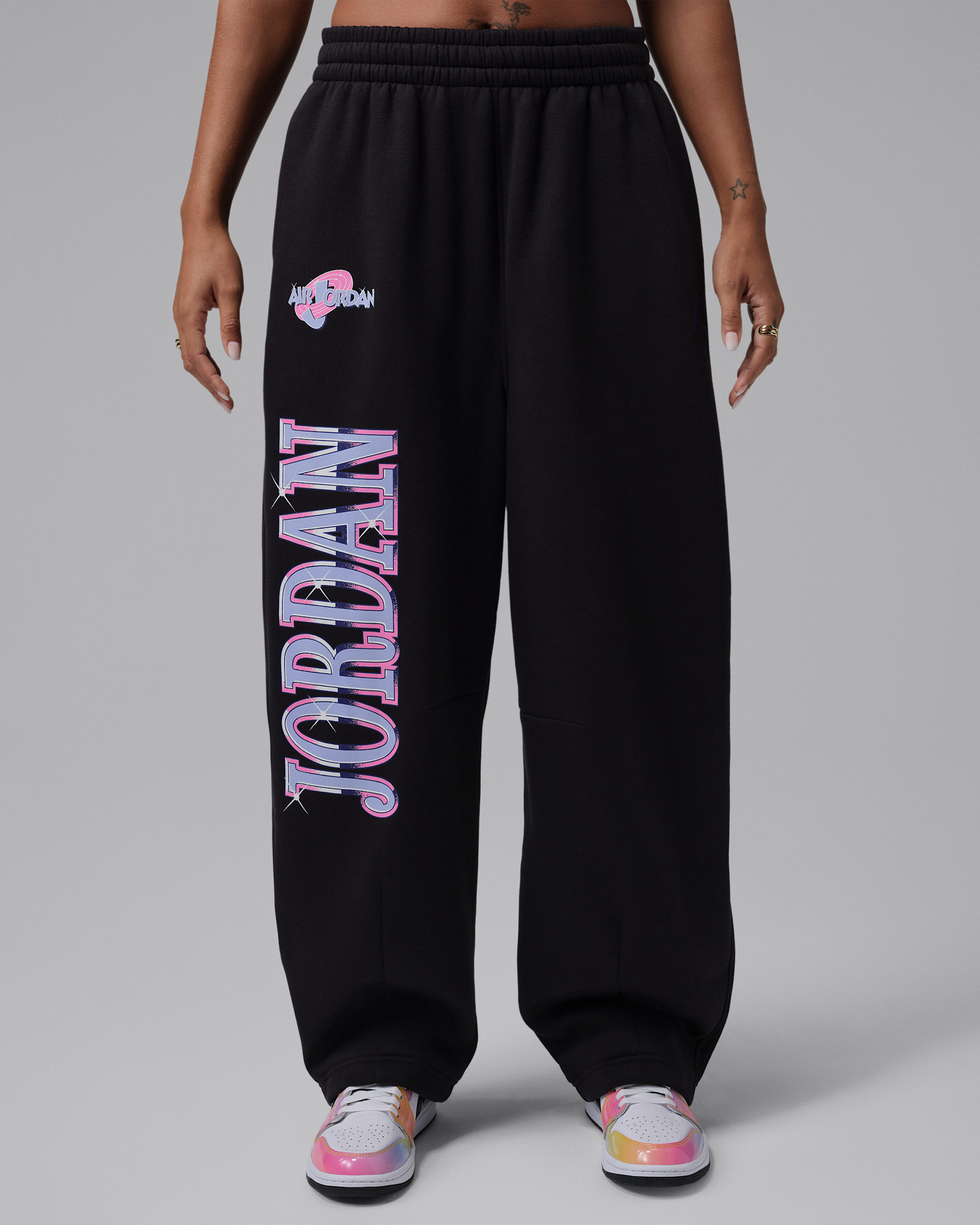 Jordan Brooklyn Space Jam Women's Fleece Trousers - Black/Varsity Royal
