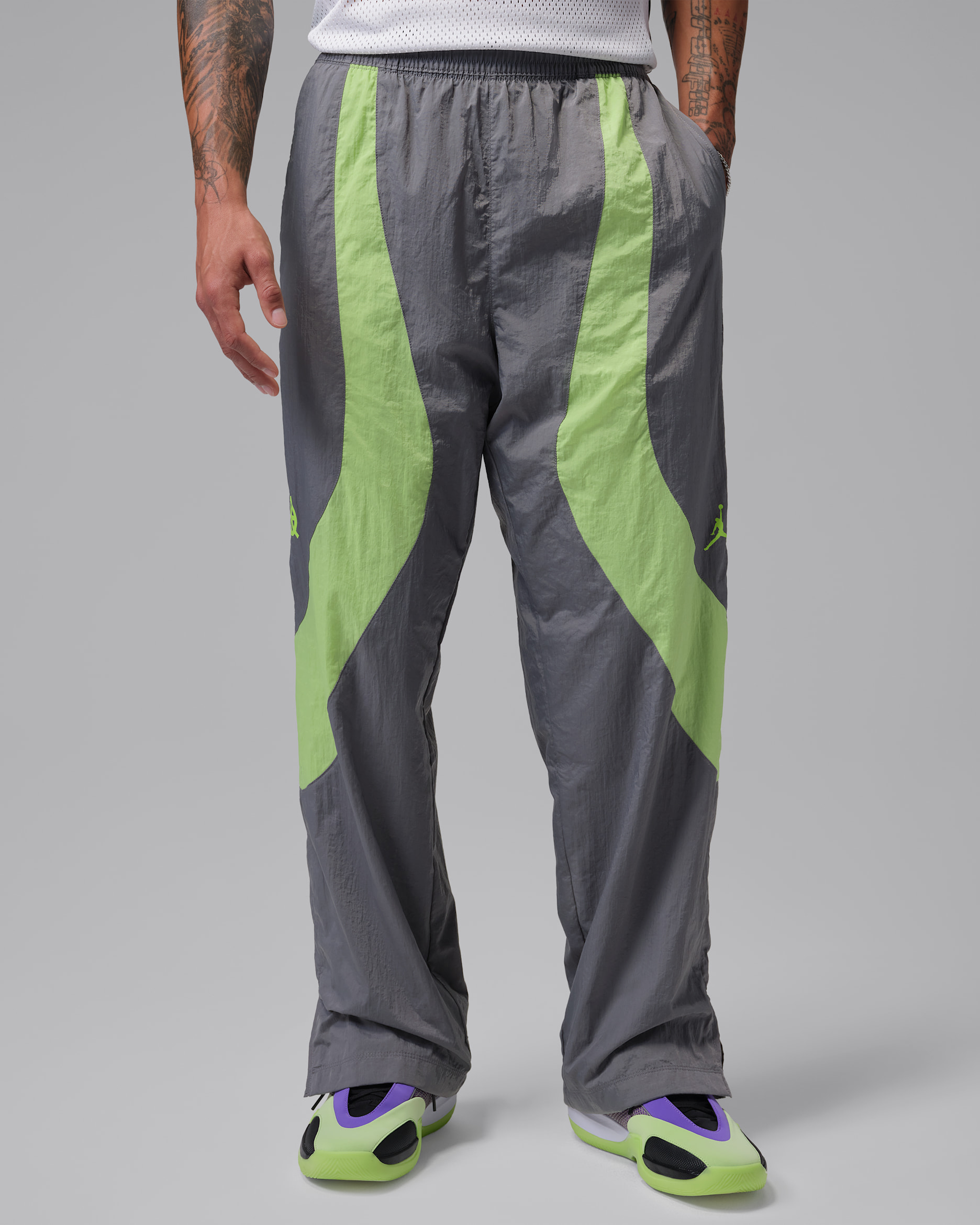 Pánské kalhoty Jordan Sport Quai 54 - Gunsmoke/Key Lime/Key Lime