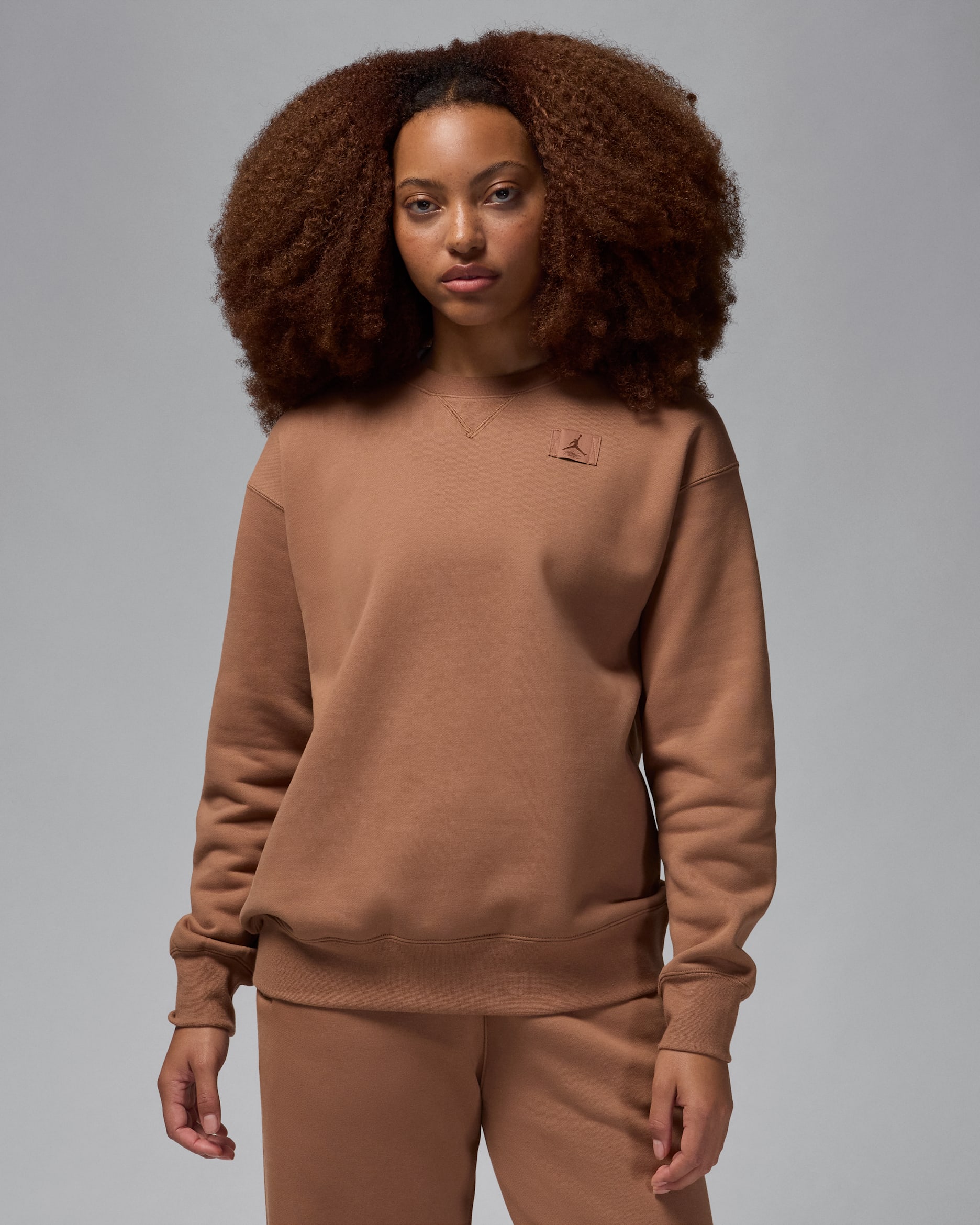 Jordan Flight Fleece Women's Crew-Neck Sweatshirt - Archaeo Brown