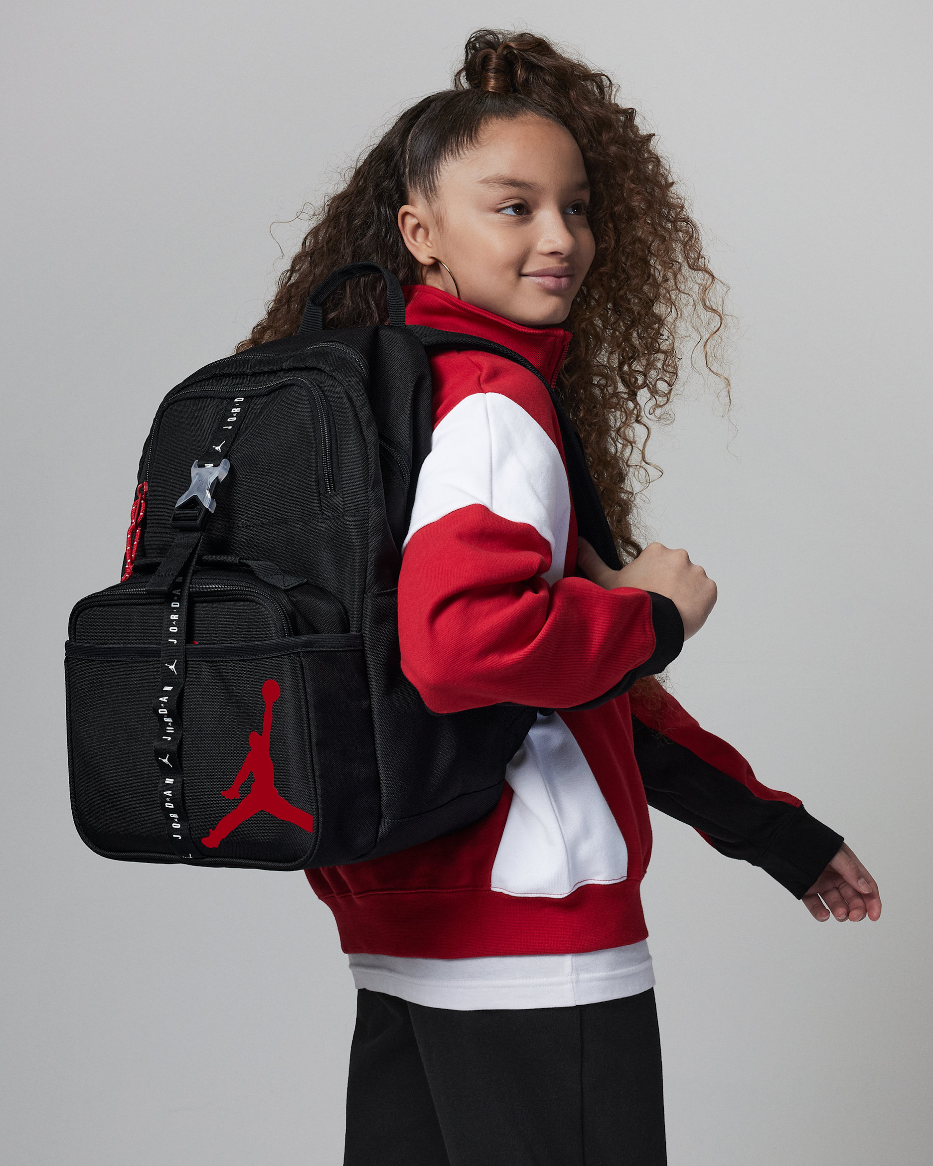 Air Jordan Lunch Backpack Mochila (18 l) y bolsa para el almuerzo (3 l) - Negro