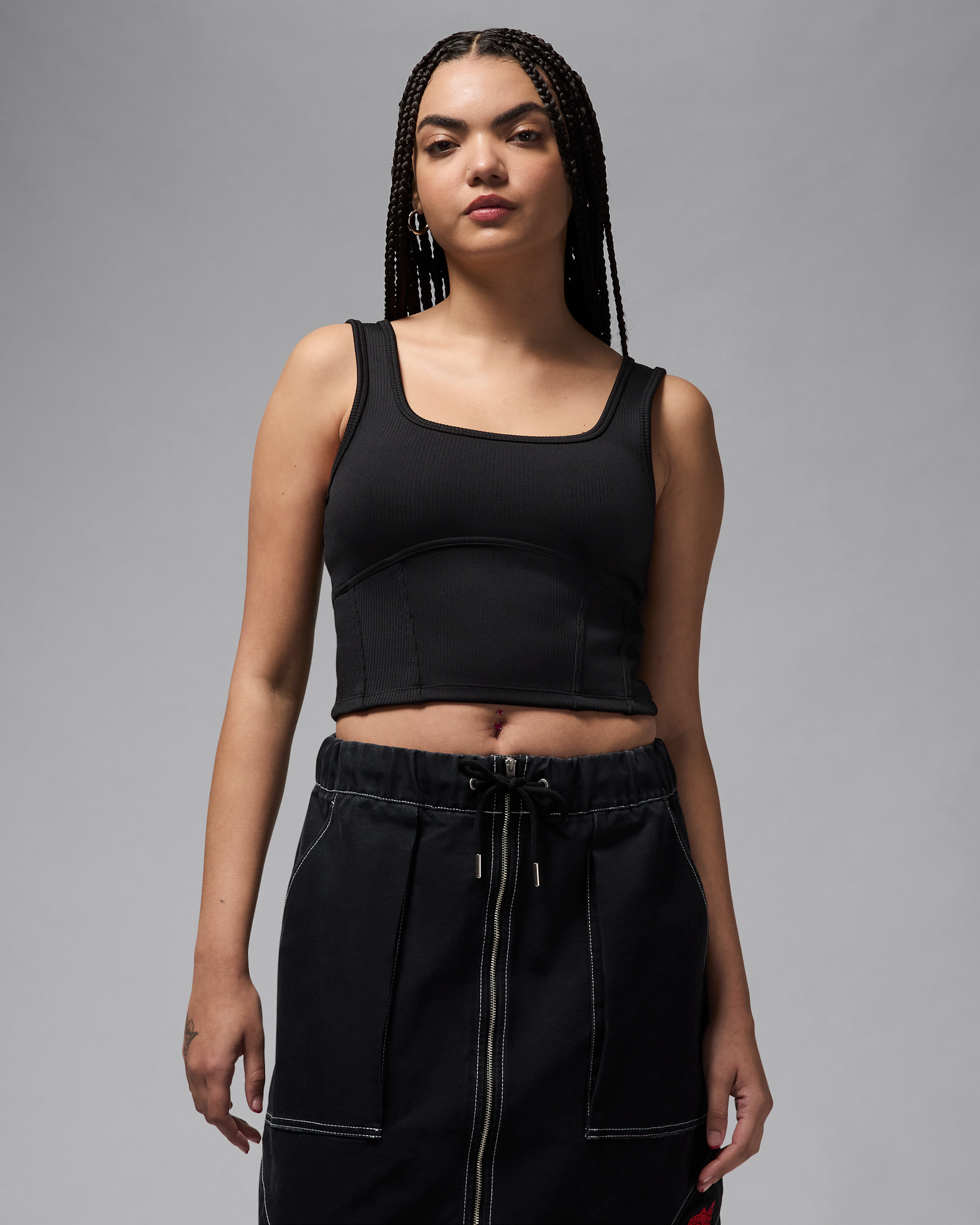 Camiseta de tirantes cropped para mujer Jordan - Negro