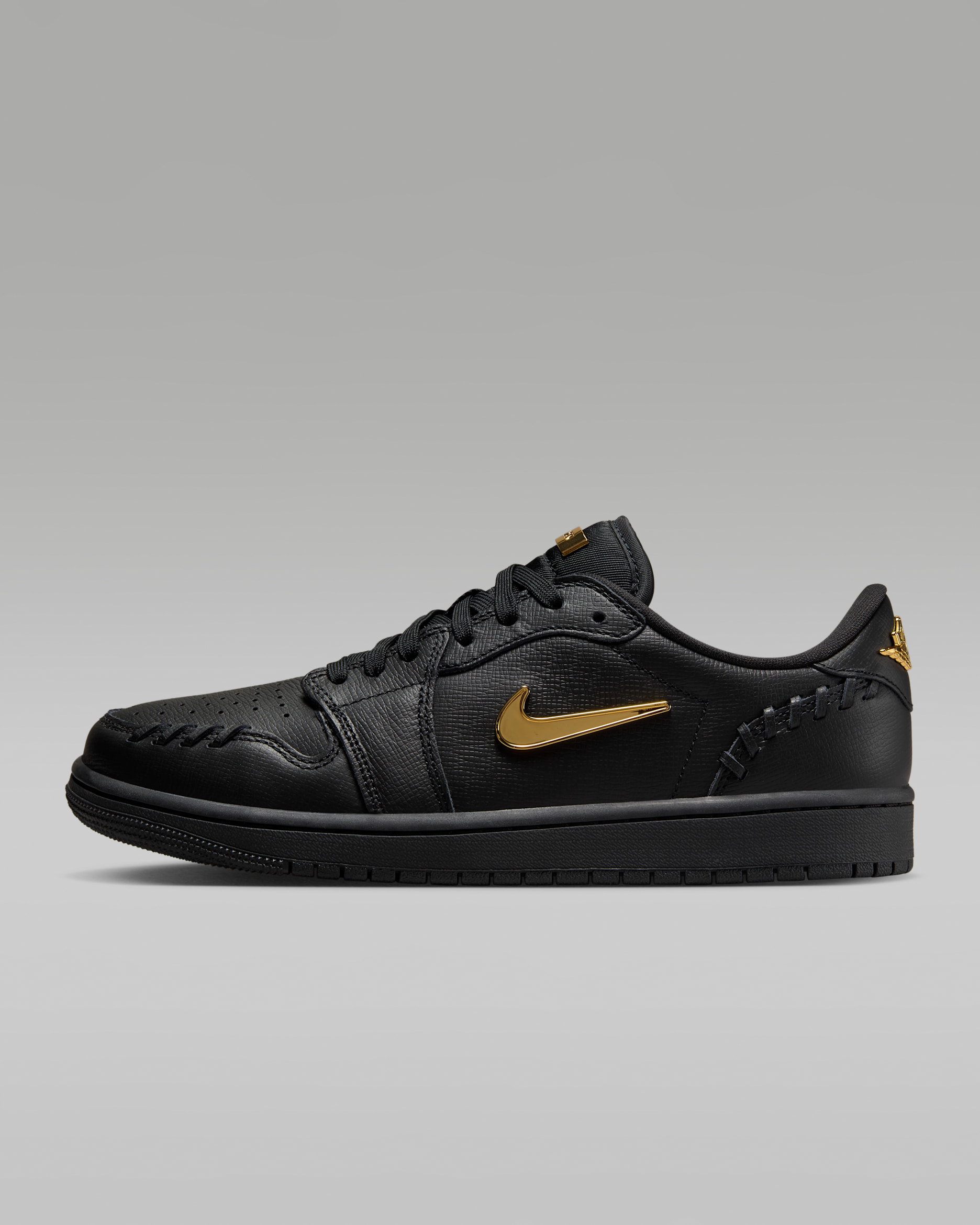 Air Jordan 1 Low Method of Make Women's Shoes - Black/Metallic Gold