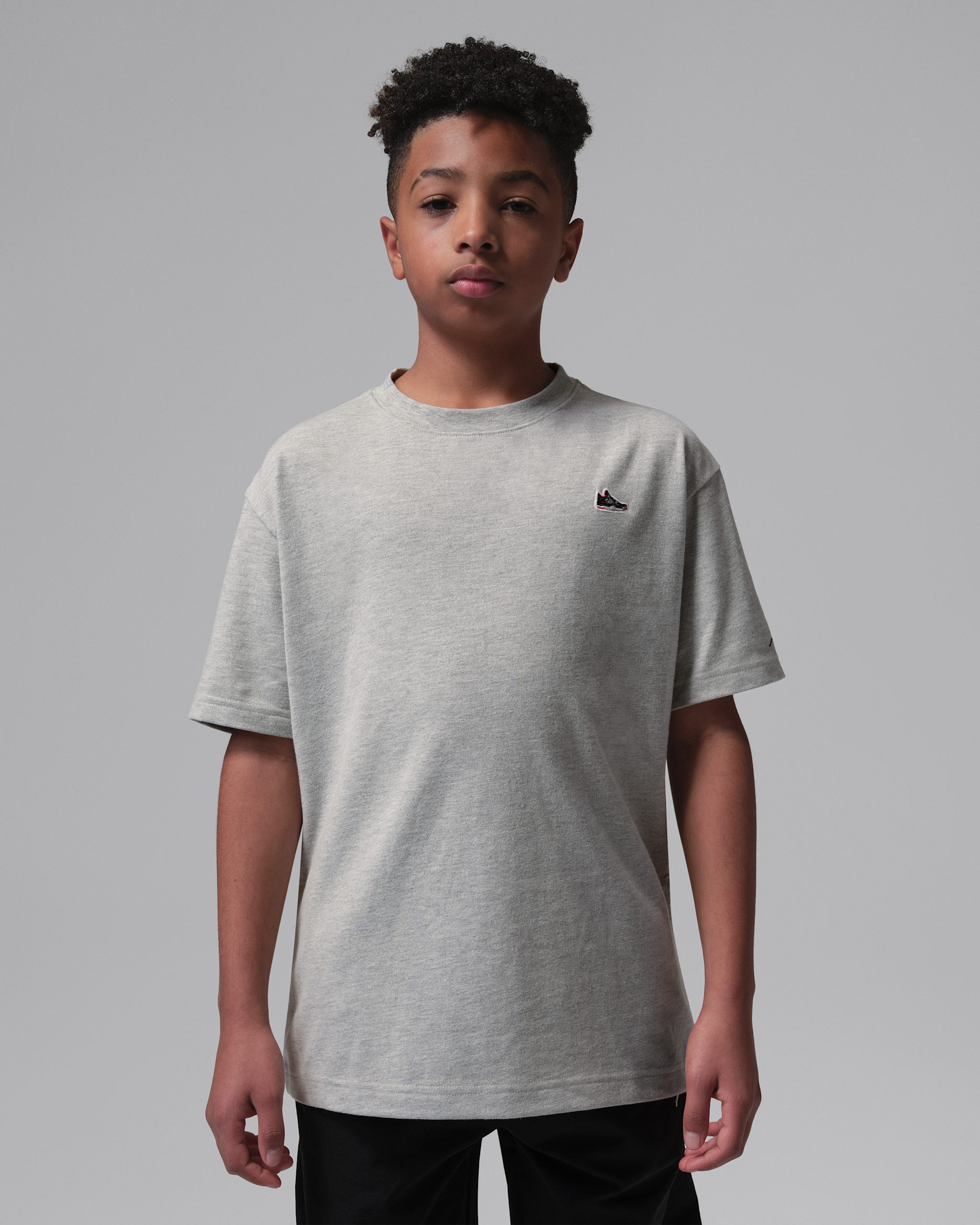 Jordan T-shirt met AJ4 patch voor kids - Grey Heather