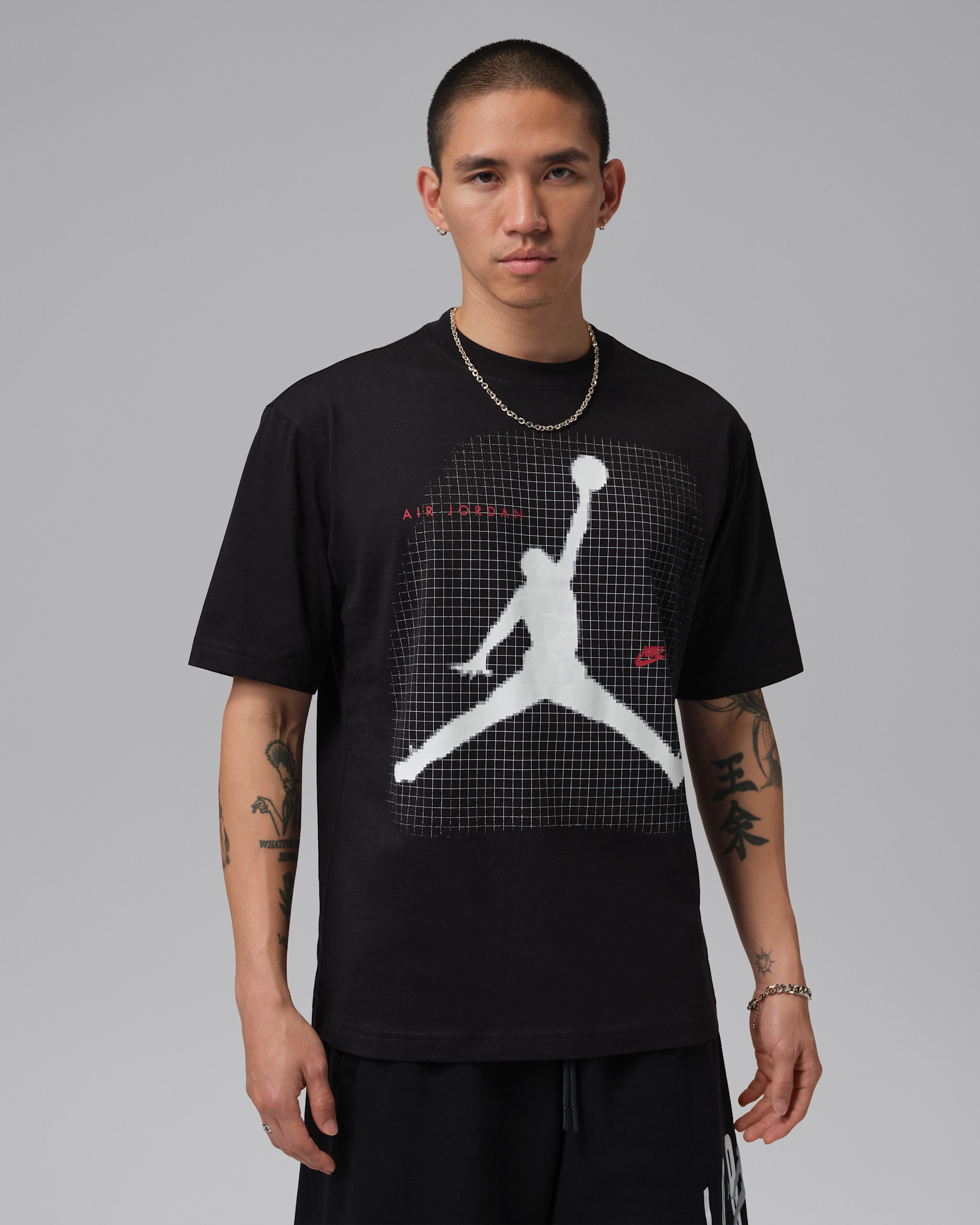 Jordan Men's Graphic T-Shirt - Black/White/Gym Red