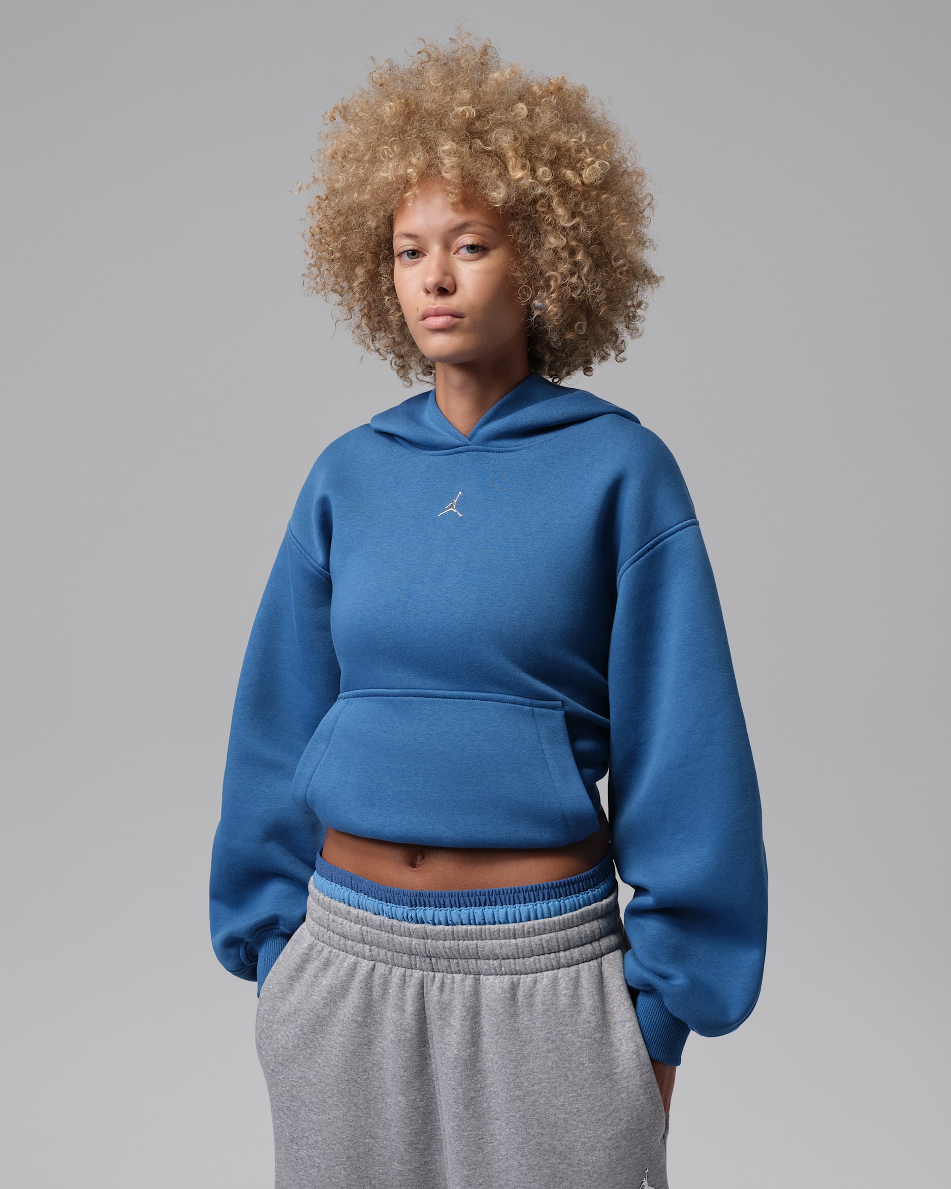 Sudadera con gorro sin cierre para mujer Jordan Brooklyn - Azul genuino