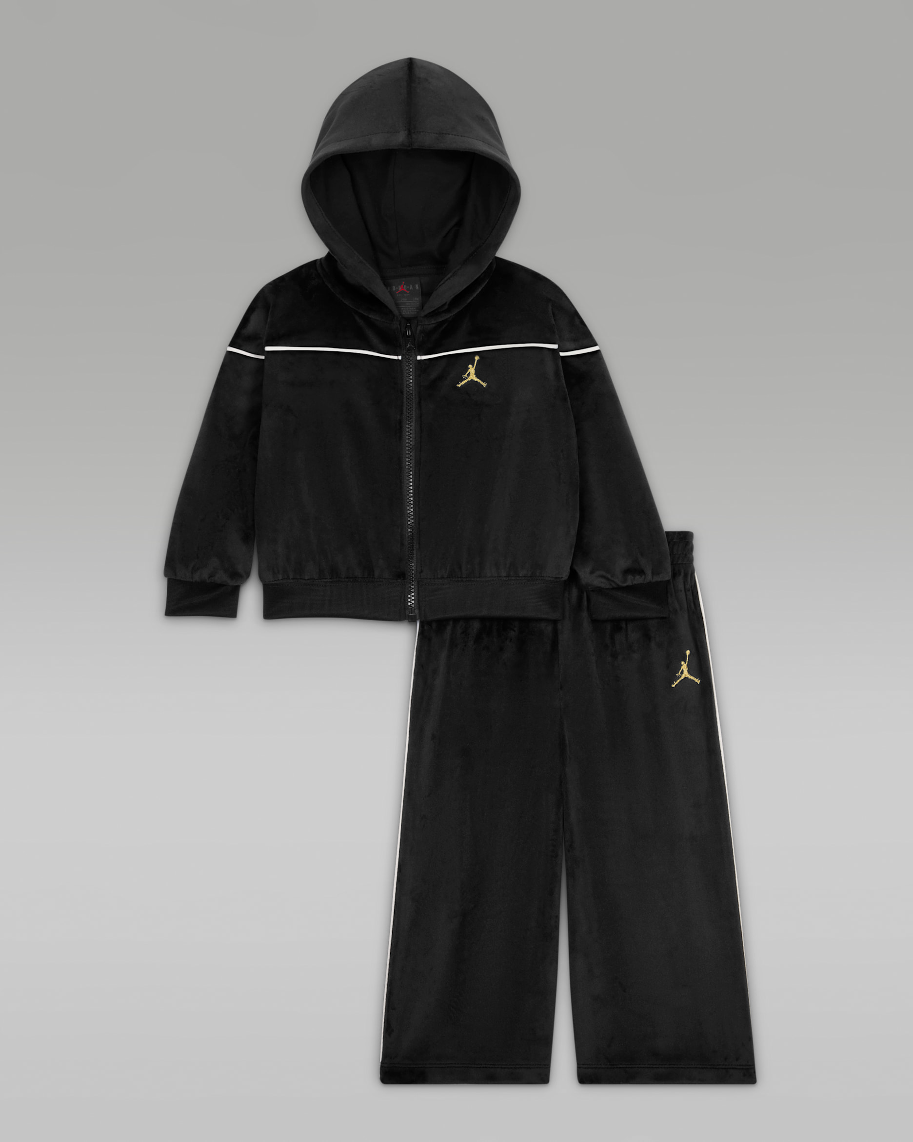 Jordan Mountainside Baby (12–24M) 2-Piece Velour Set - Black