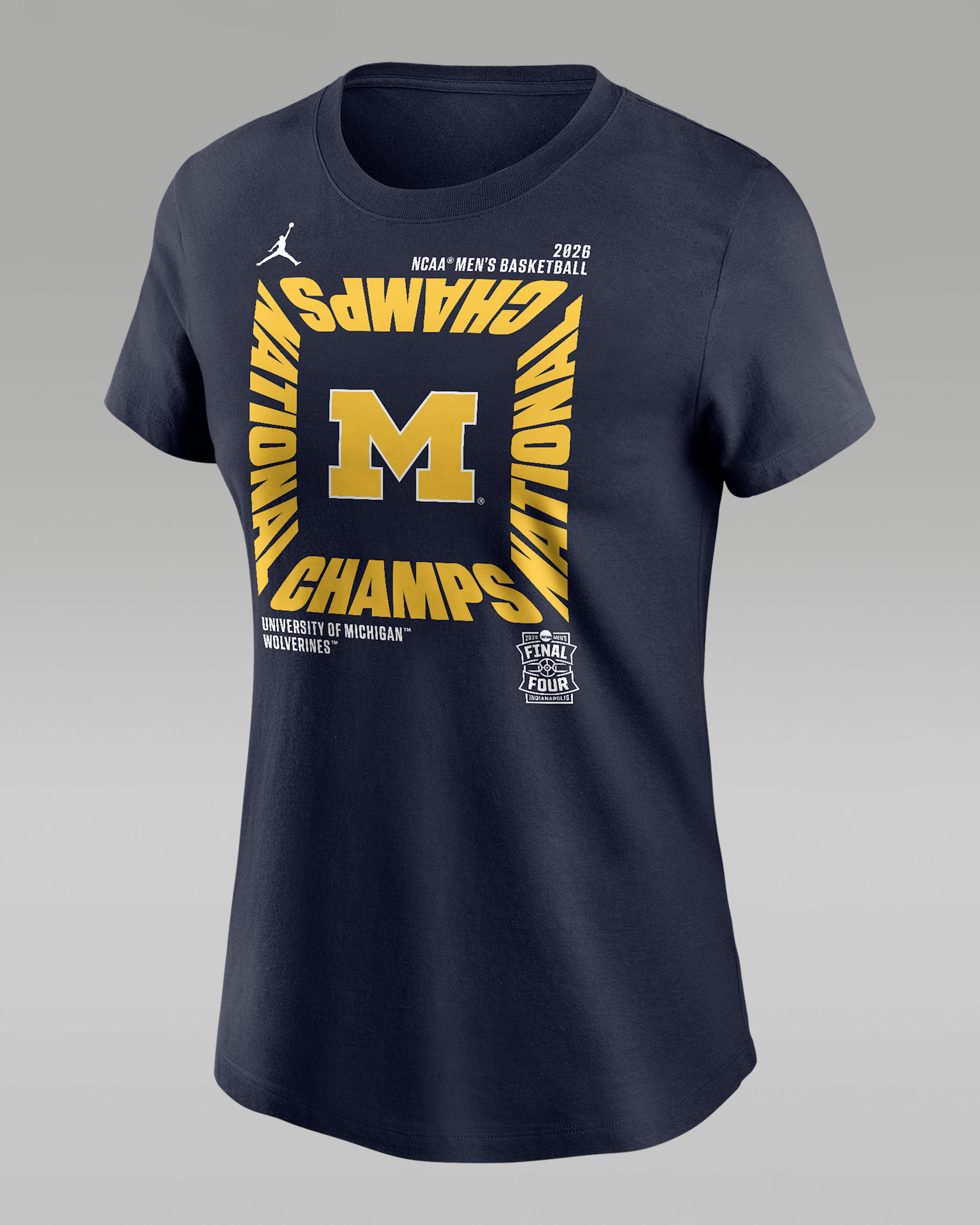 Michigan (Men's) Women's Jordan College T-Shirt - Navy