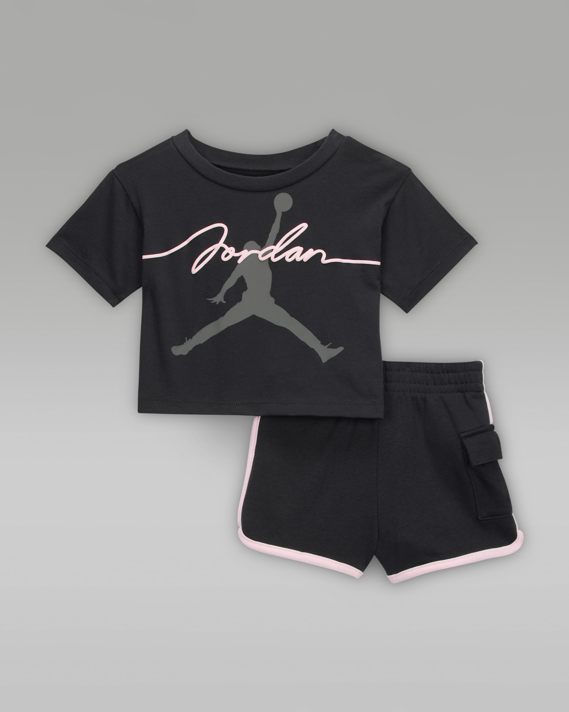 Jordan 2-teiliges "Hidden In Plain Sight" Shorts-Set (Babys, 12-24 M) - Off Noir