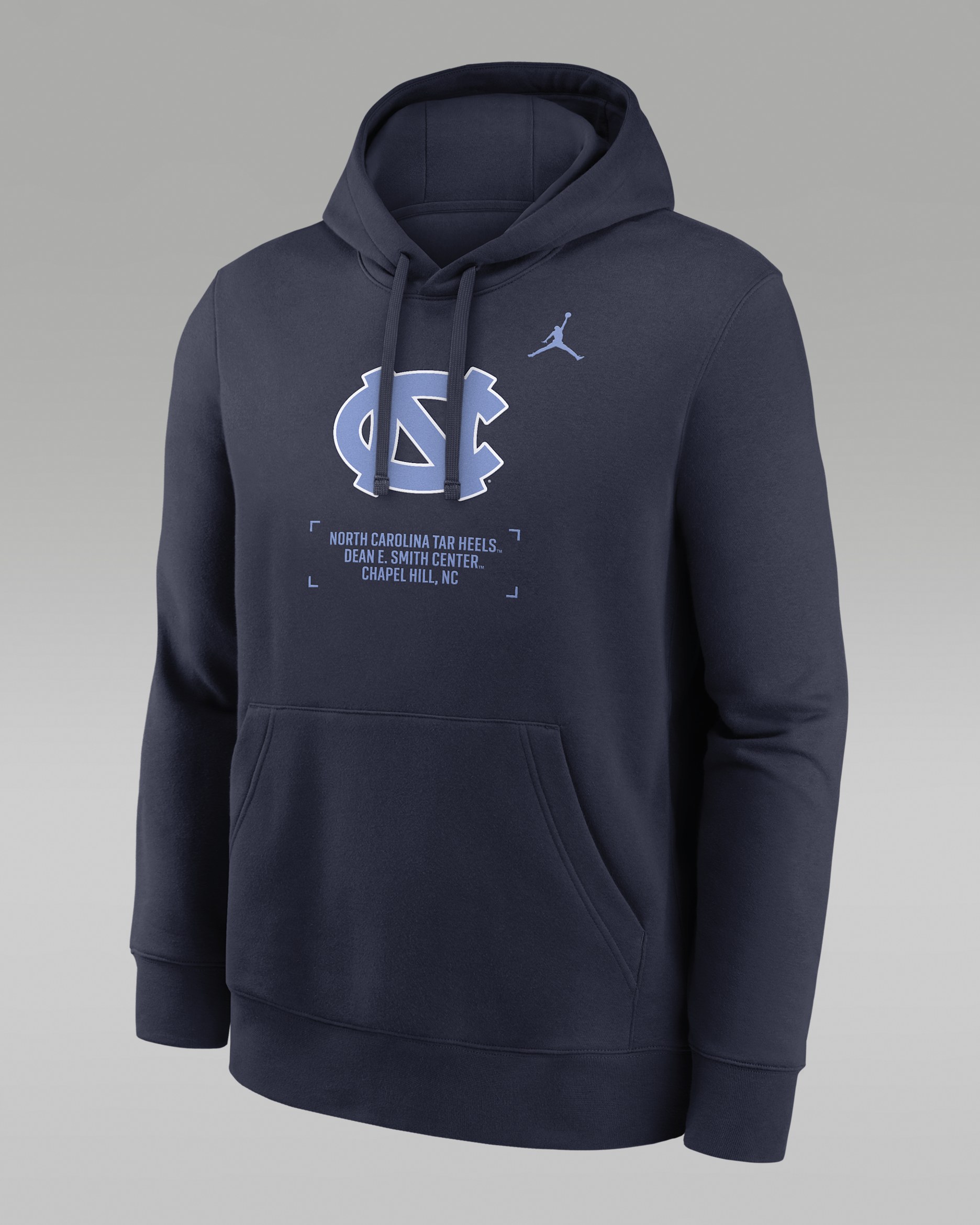 Sudadera con gorro sin cierre universitaria Nike para hombre North Carolina Club Basketball 2-Hit - Azul marino