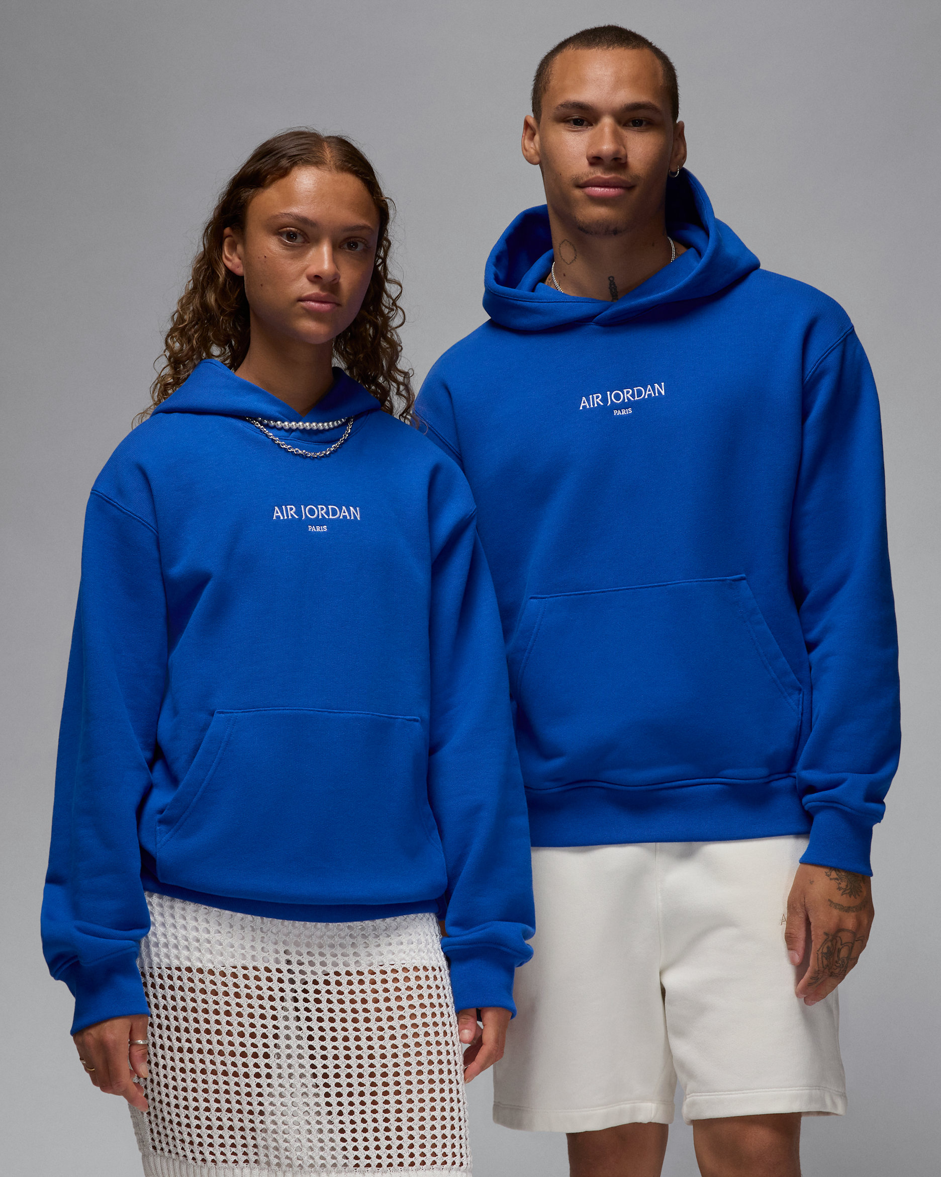 เสื้อมีฮู้ดแบบสวมผ้าฟลีซผู้ชาย Air Jordan Wordmark - Game Royal