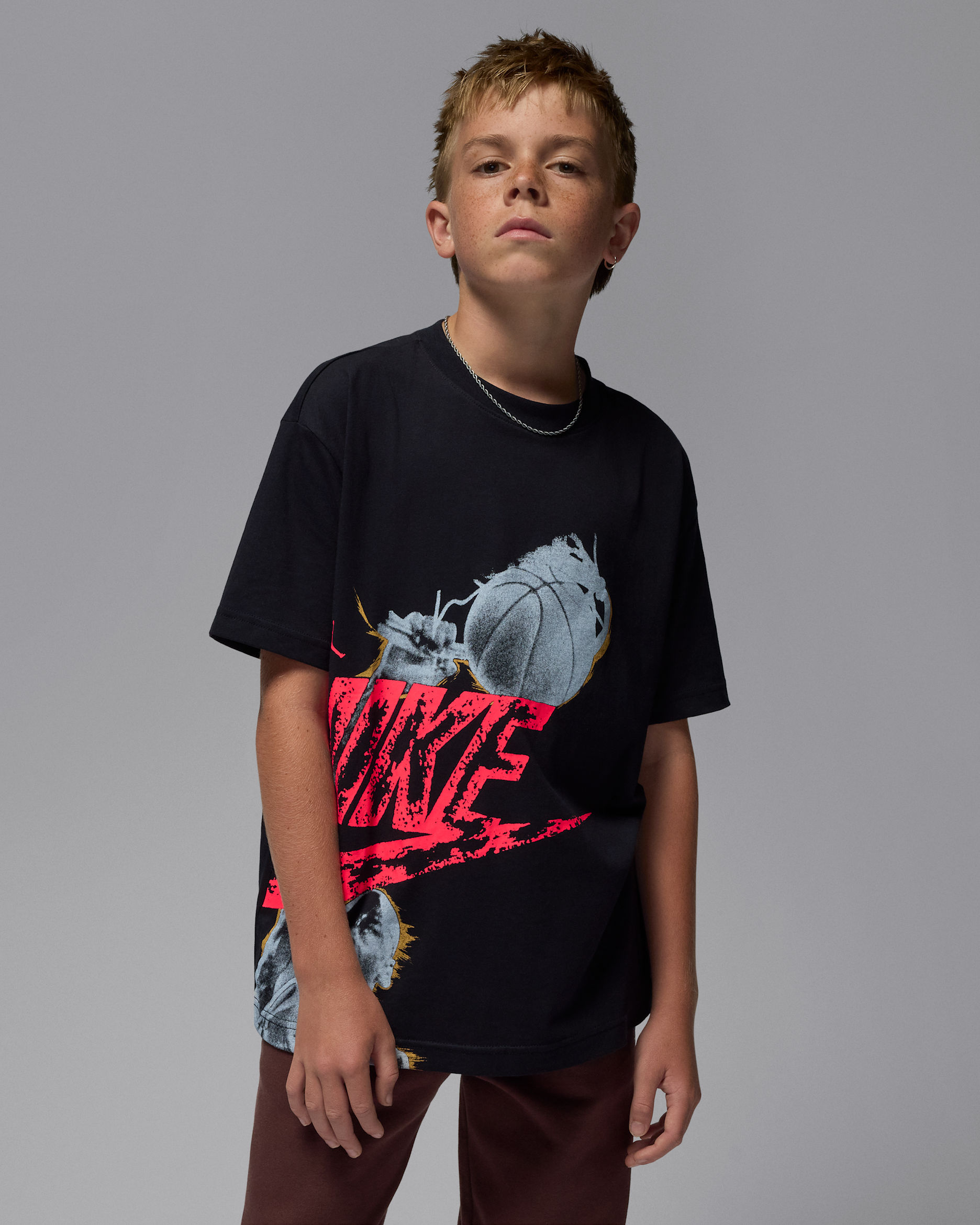 Playera Reissue para niños talla grande Jordan - Negro