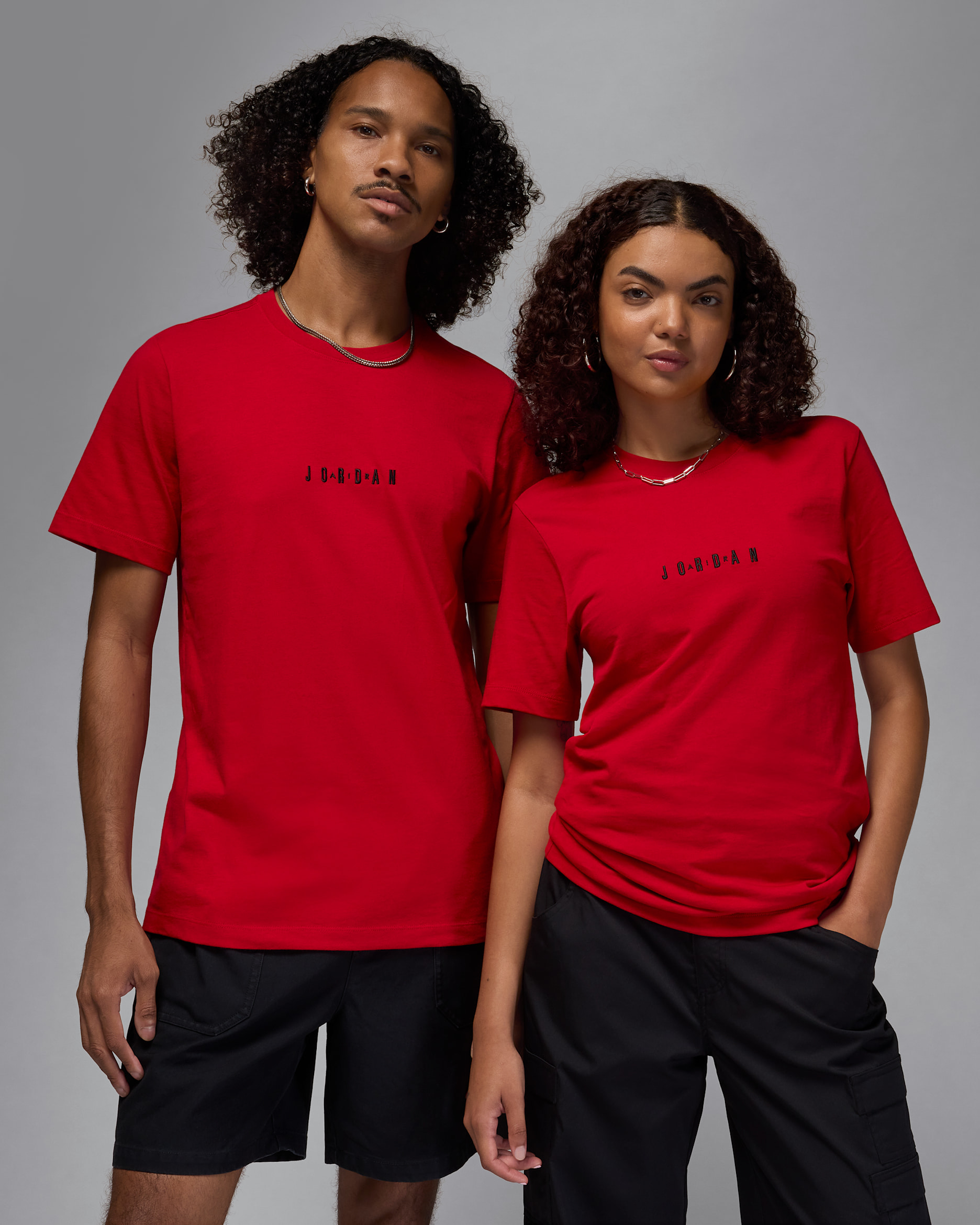 Jordan Air 男款 T 恤 - Gym Red/黑色/黑色