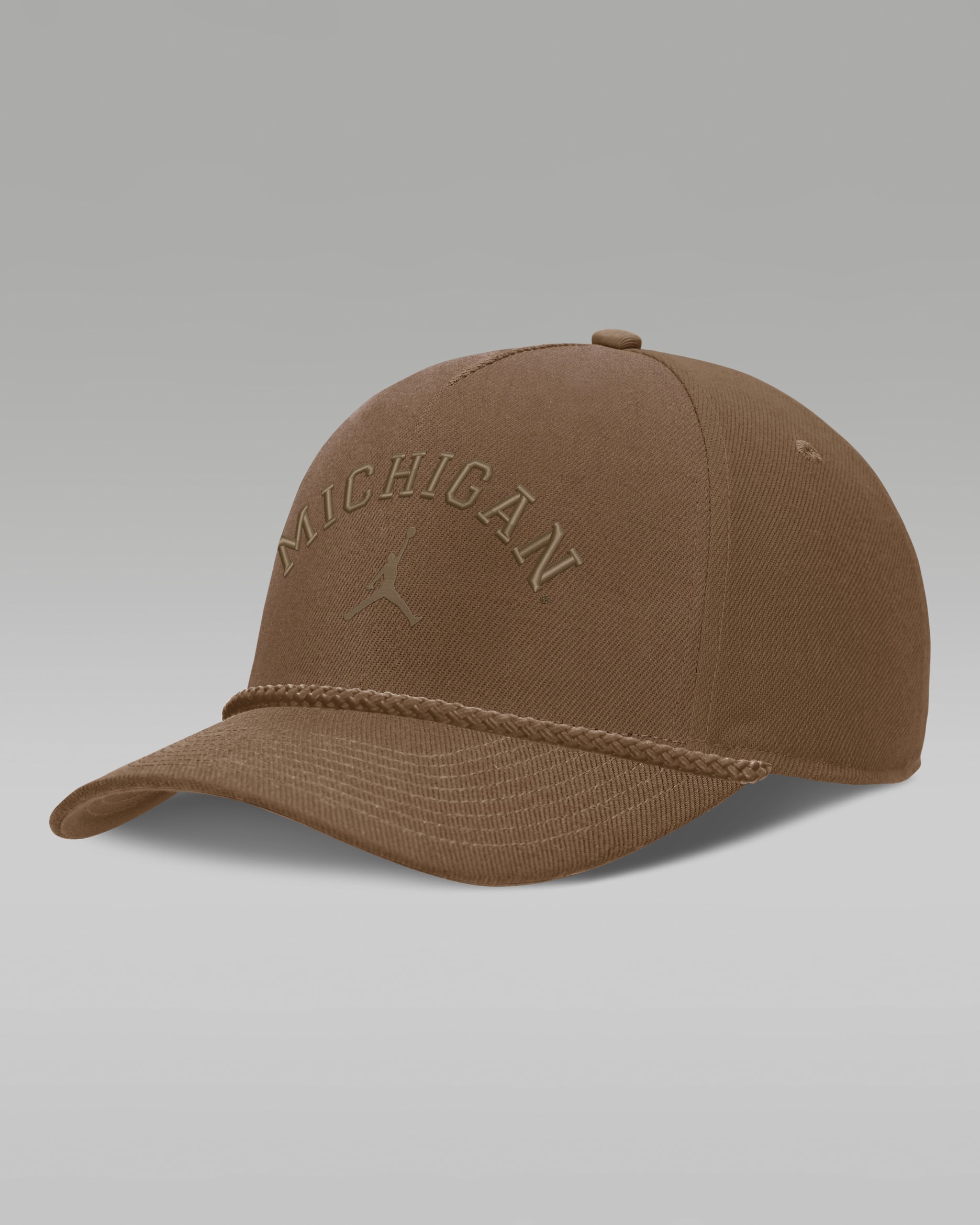 Michigan Campus Prep Tonal Rope Rise Men's Jordan Brand College Adjustable Hat - Tan/Beige