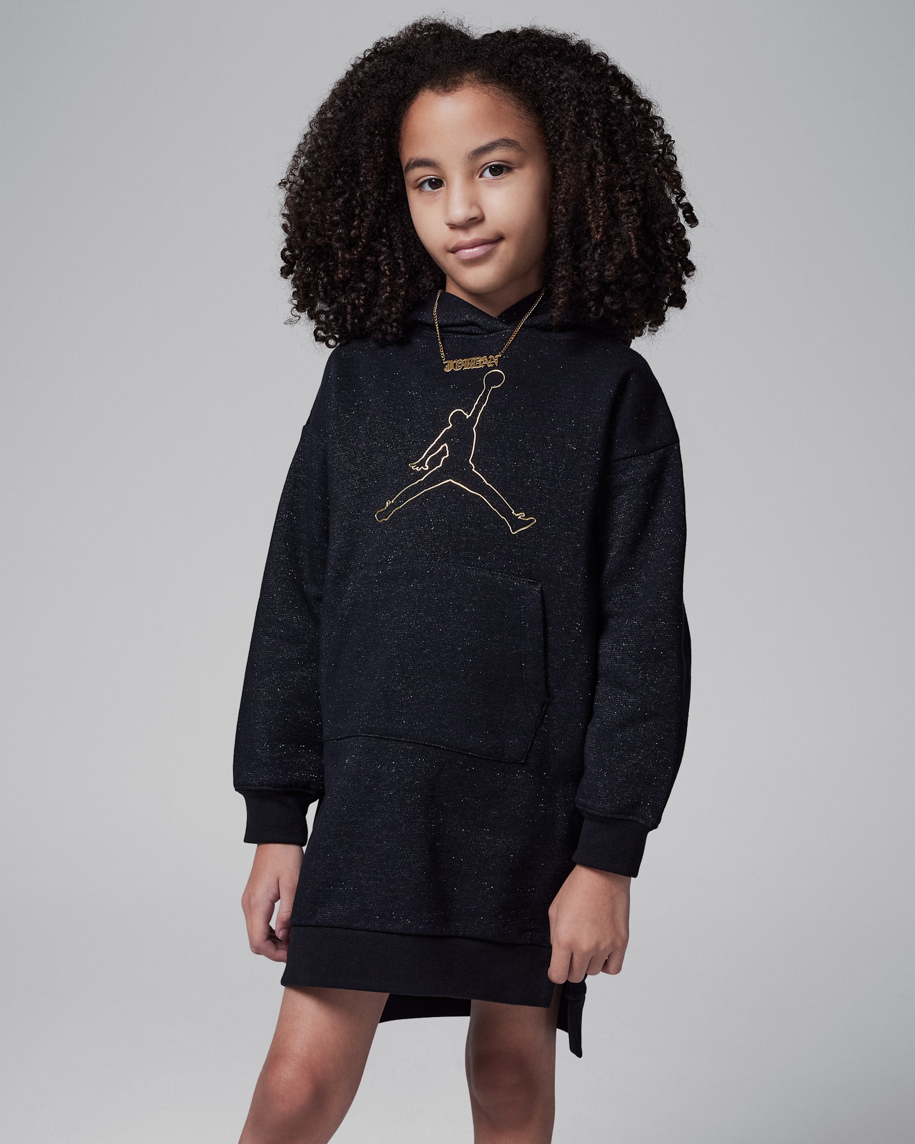 Jordan 1st Baby Blue Little Kids' Dress - Black