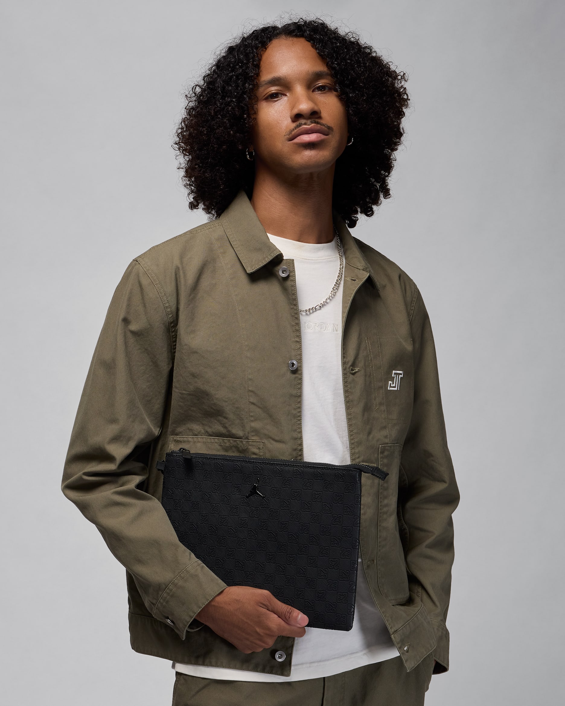 Bolsa (0.69 L) Jordan Monogram - Negro