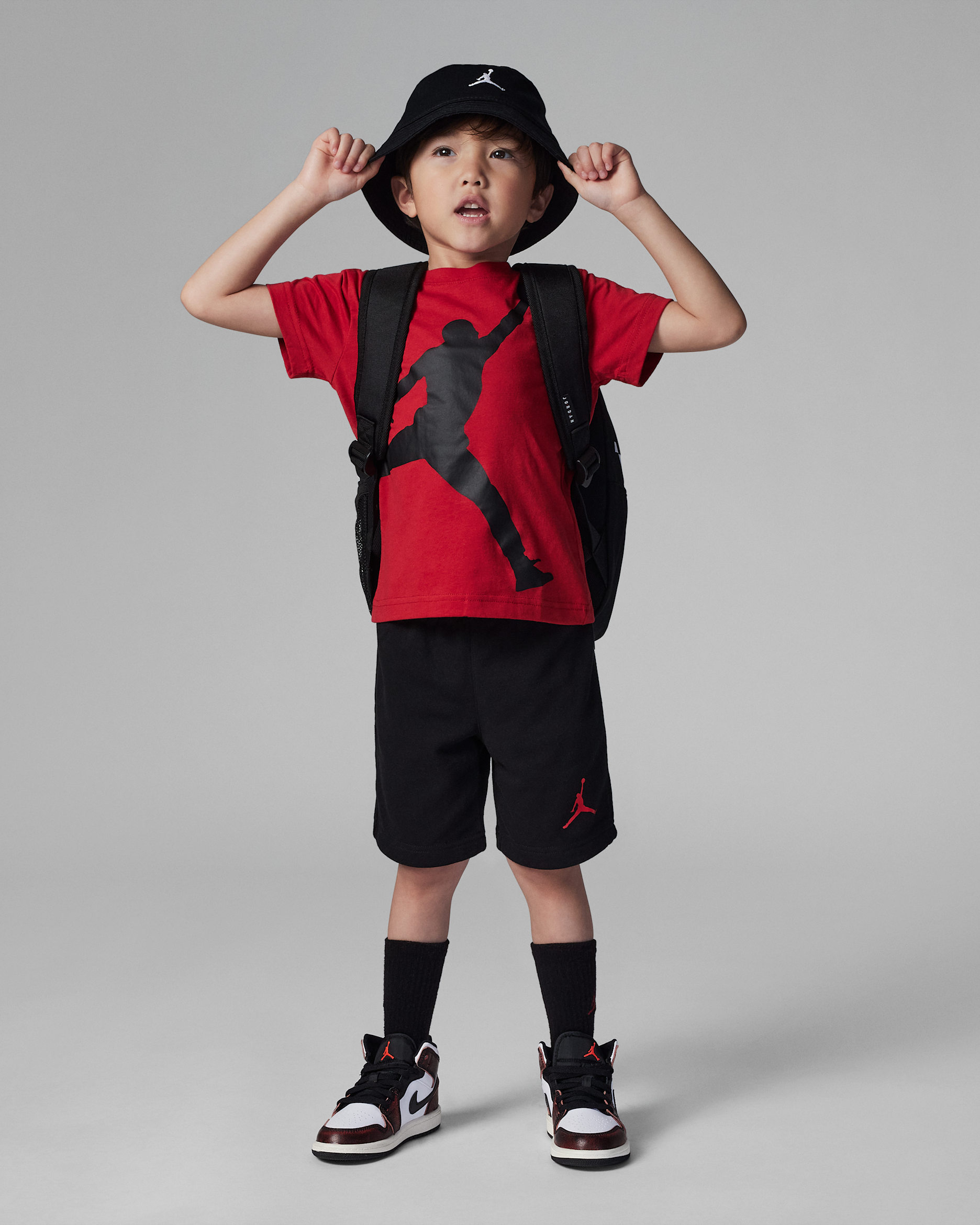 Jordan Little Kids' Jumbo Jumpman 2-Piece Shorts Set - Black