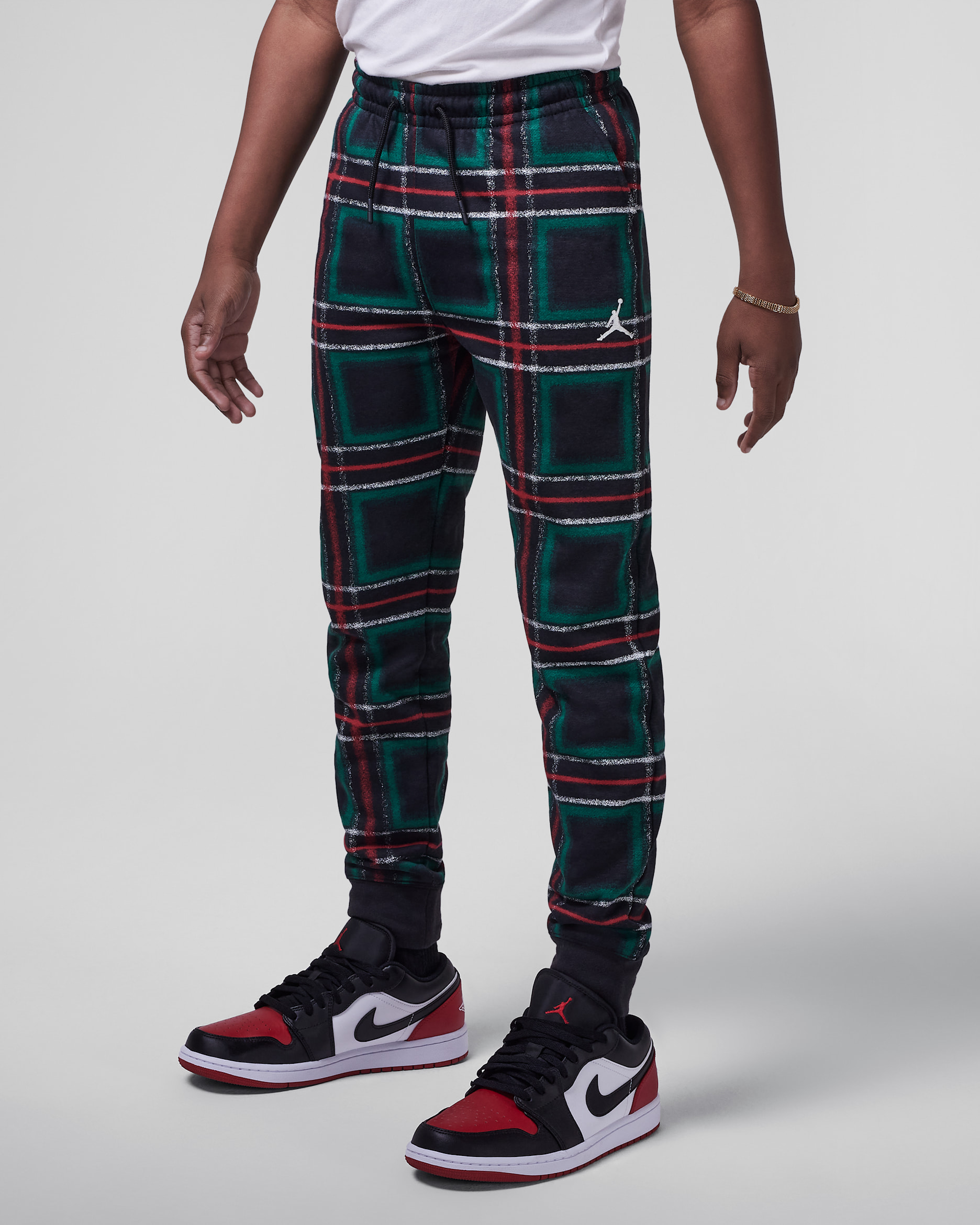 Pants de tejido Fleece para días festivos para niños talla grande Jordan Brooklyn Essentials - Negro