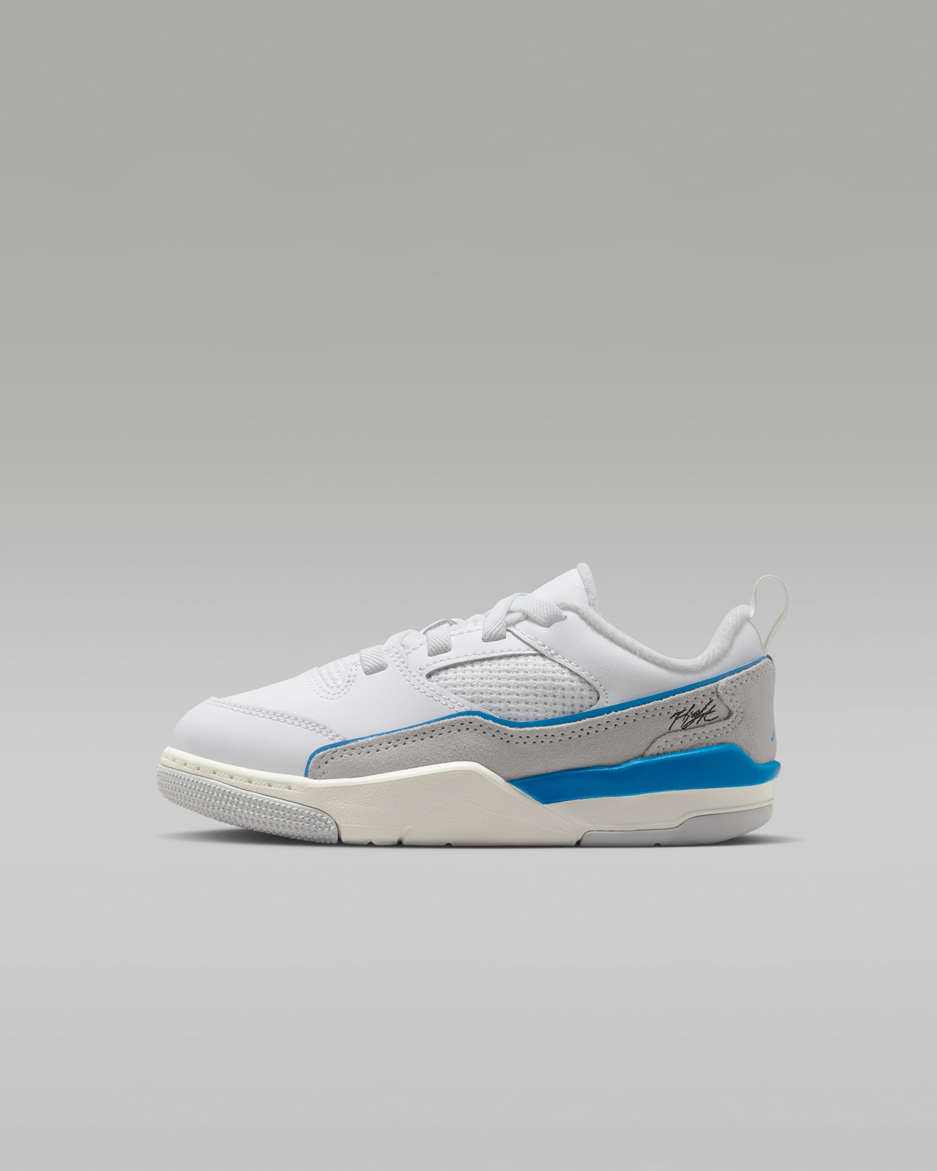 Jordan Flight Court Little Kids' Shoes - White/Pure Platinum/Sail/Photo Blue