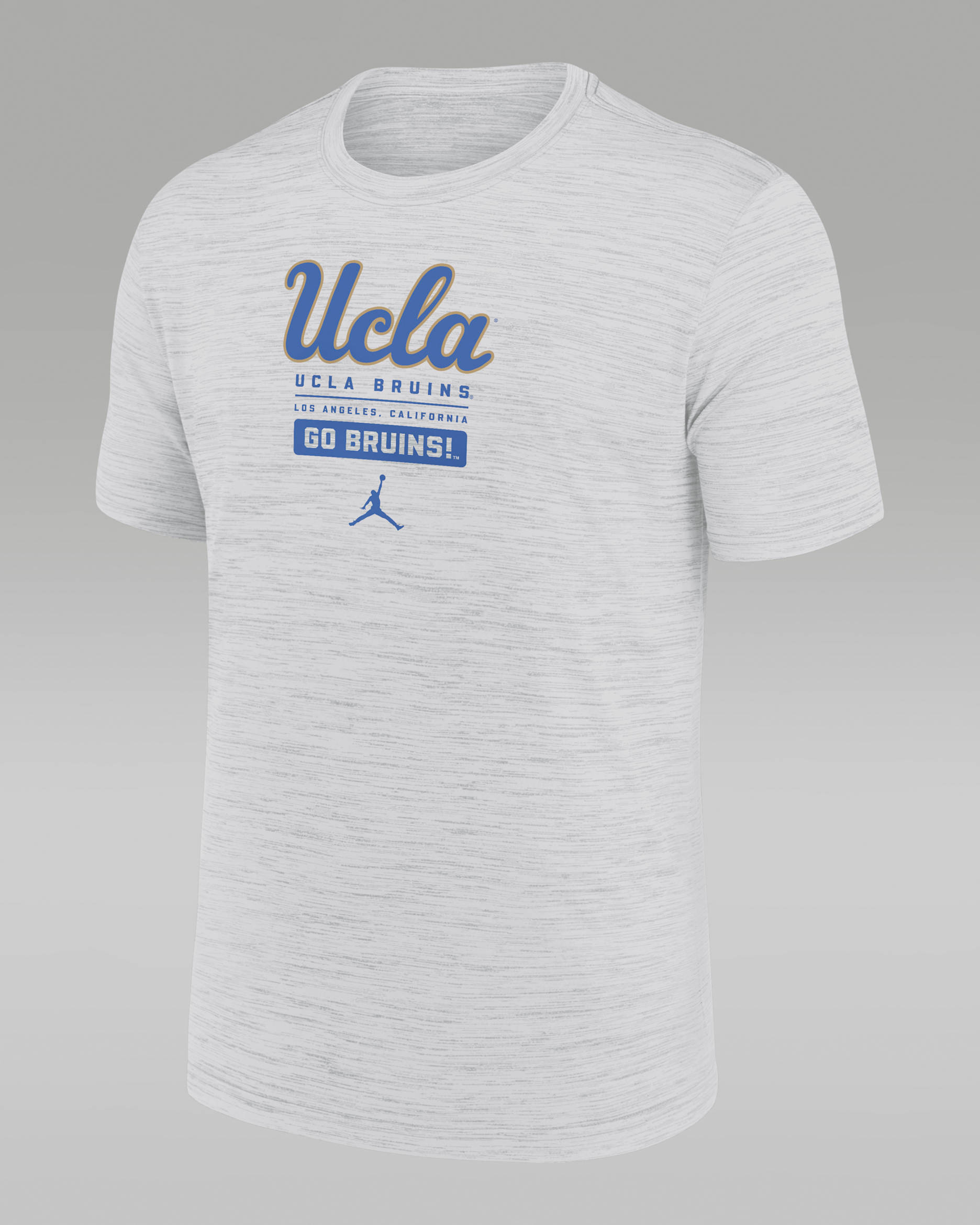 UCLA Bruins Campus Center Block Velocity Men's Jordan Brand Dri-FIT College T-Shirt - White