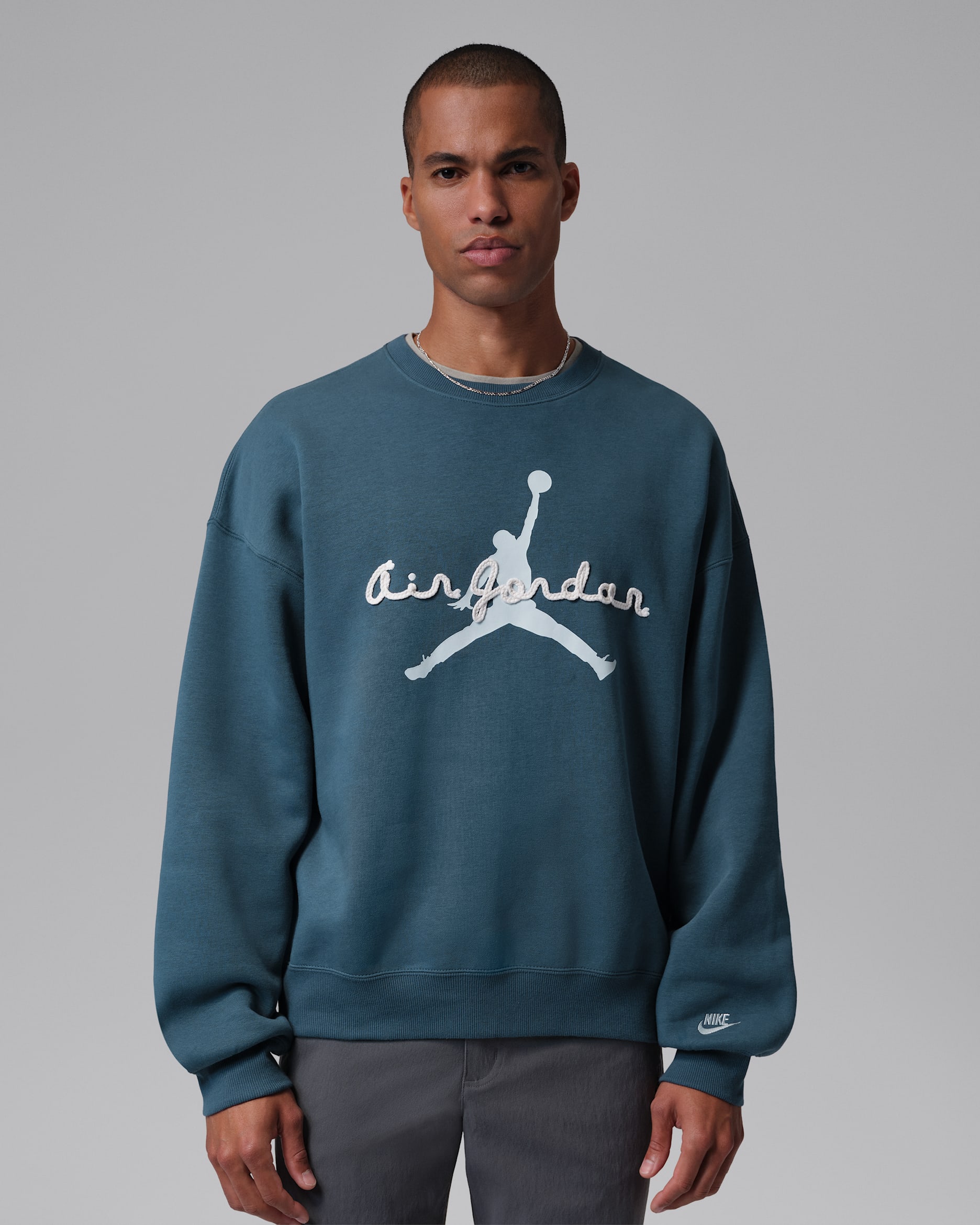 Jordan Brooklyn Fleece-Rundhals-Sweatshirt (Herren) - Squadron Blue/Aura
