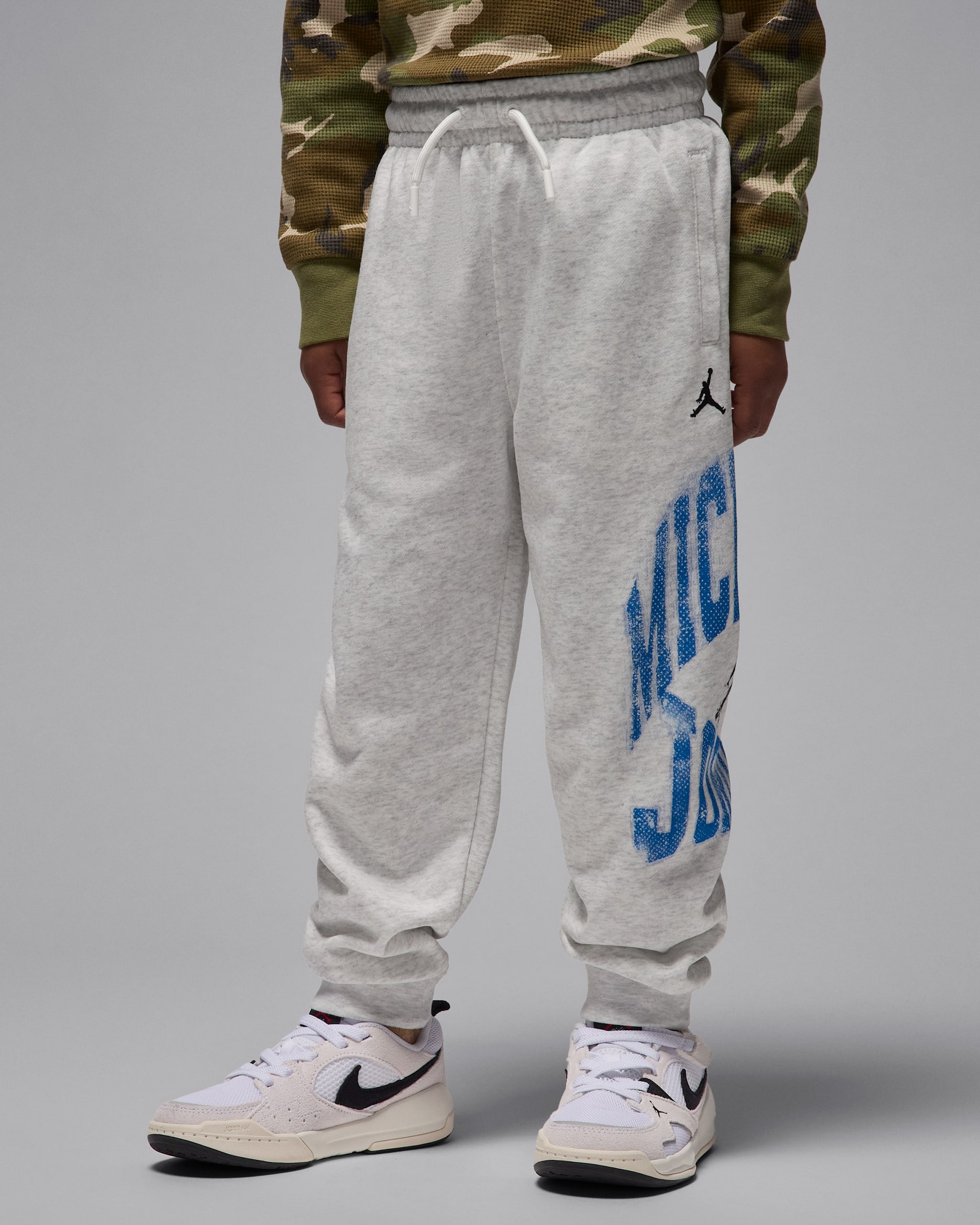 조던 MVP 리틀키즈 점프맨 프렌치 테리 팬츠 - 버치 헤더