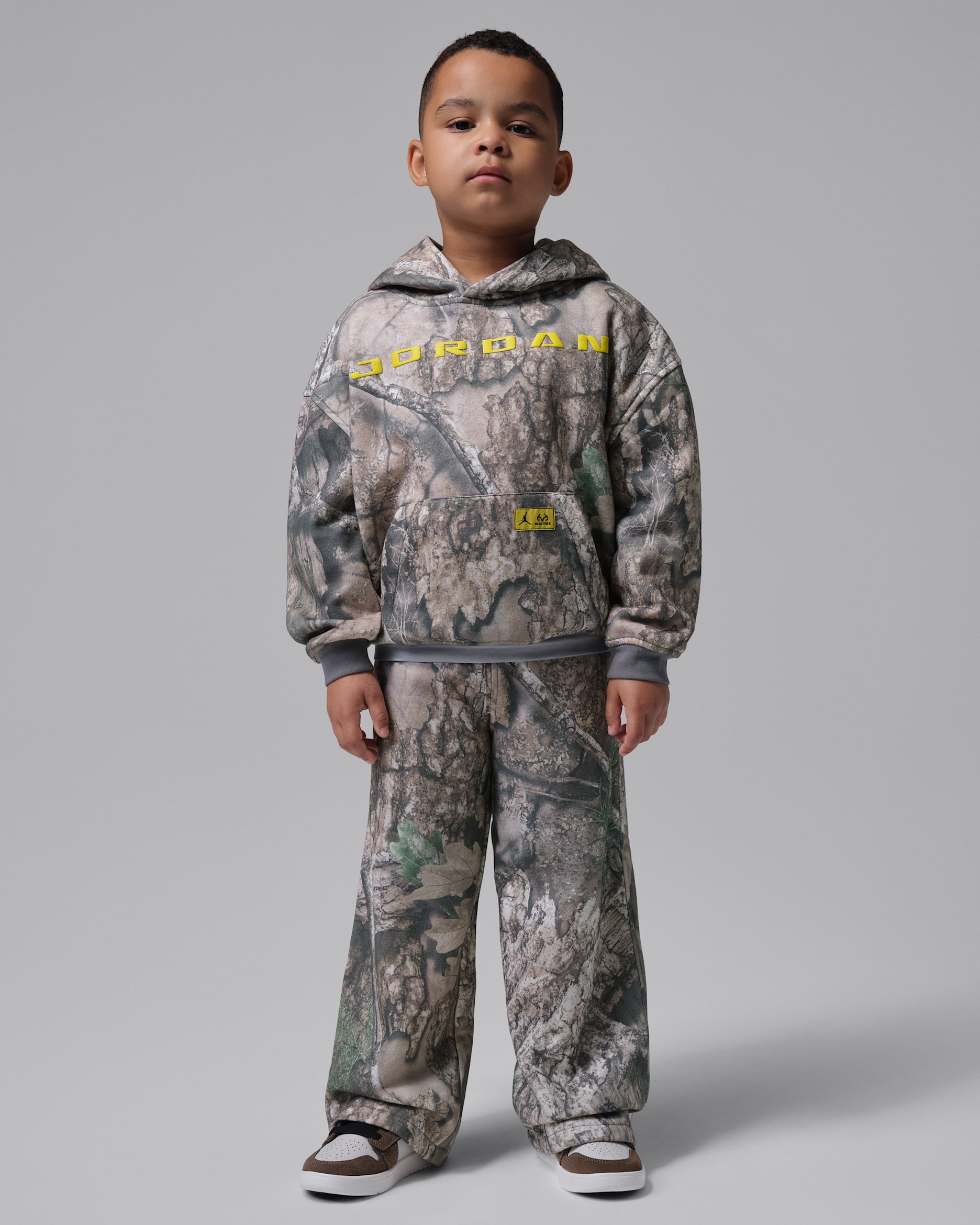 Jordan Little Kids' Brooklyn Realtree 2-Piece Pullover Hoodie Set - Swan