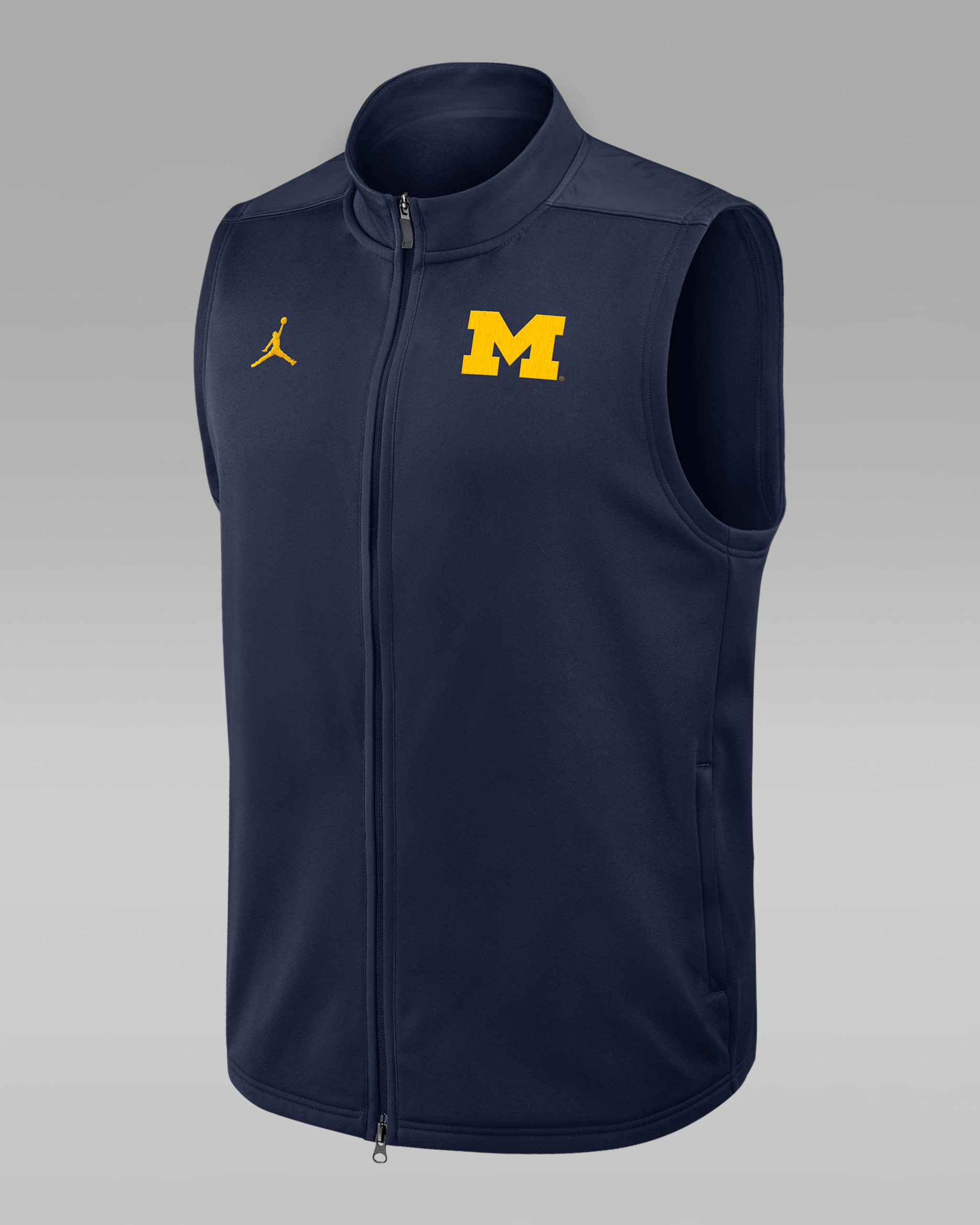 Michigan Victory Men's Jordan Brand Therma-FIT College Full-Zip Vest - Navy