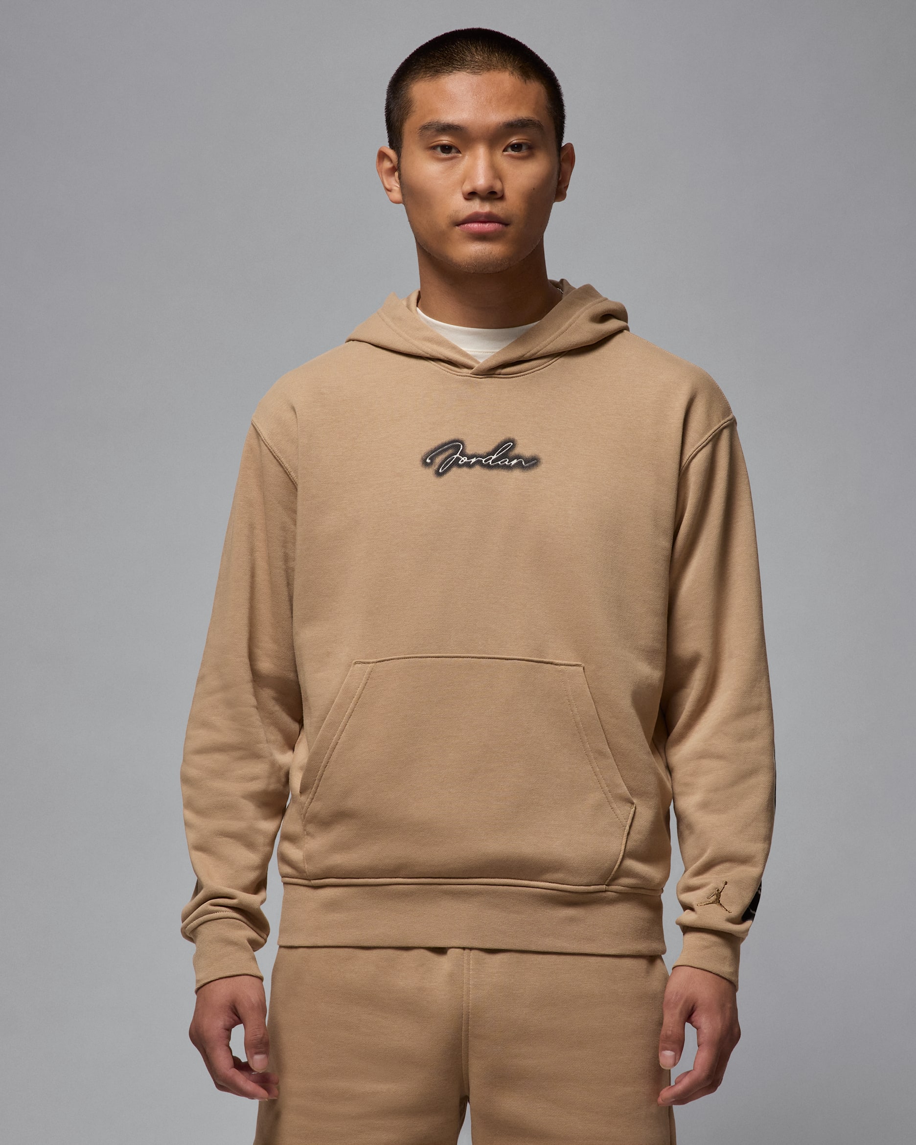 Jordan MVP Men's Pullover Fleece Hoodie - Desert Camo/Sail/Desert Camo