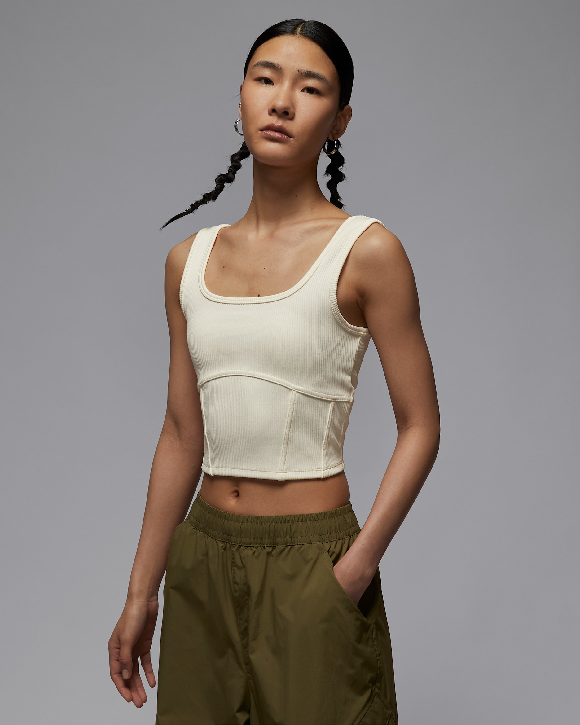 ジョーダン ウィメンズ クロップド タンクトップ - セイル