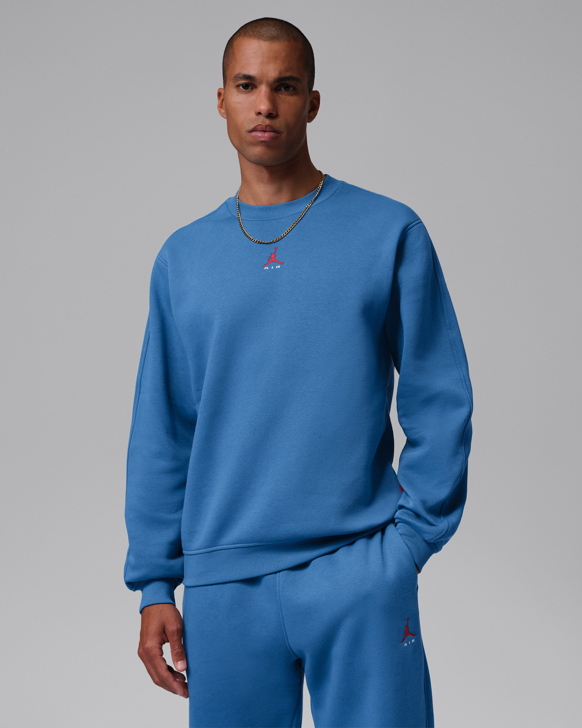Jordan Brooklyn sweatshirt met ronde hals voor heren - True Blue/University Red