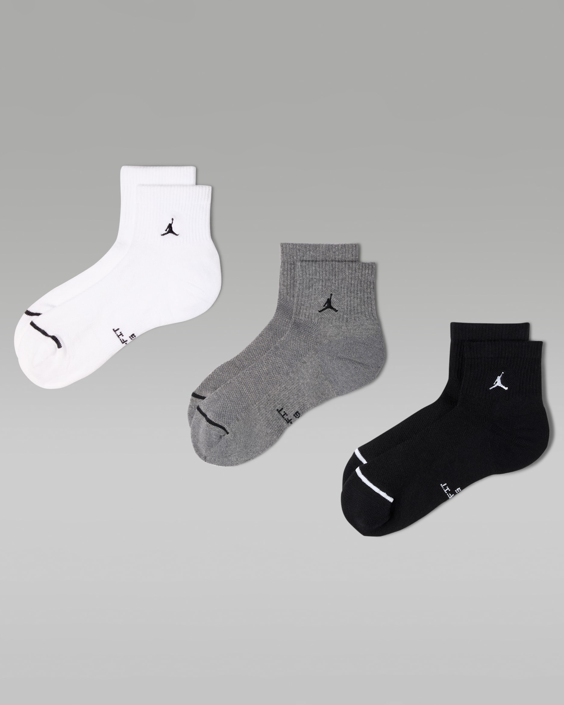 Jordan Everyday Elevated Ankle Socks (3 Pairs) - Multi-Color