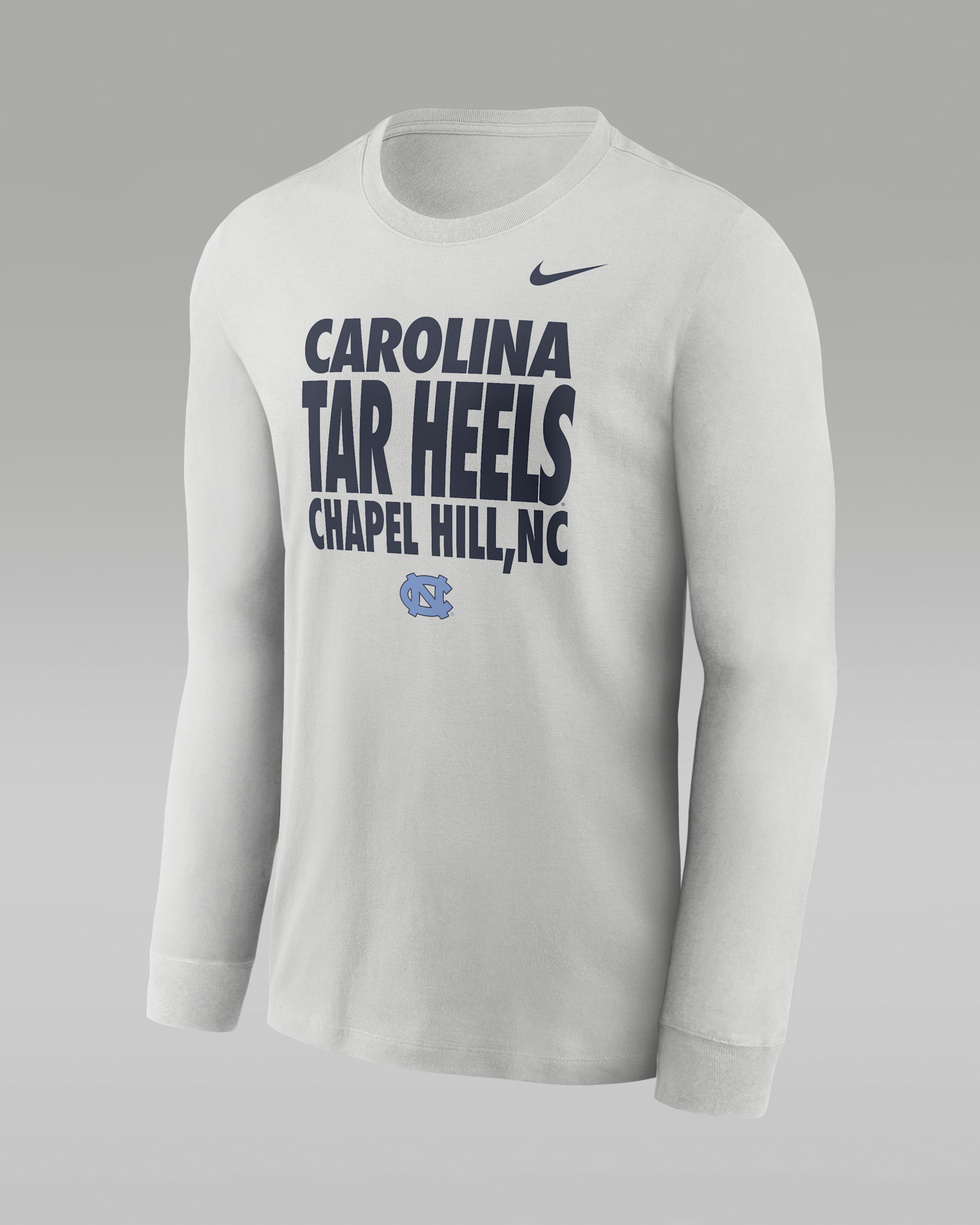 North Carolina Sideline Slogan Men's Jordan Brand Dri-FIT College Long-Sleeve T-Shirt - Photon Dust