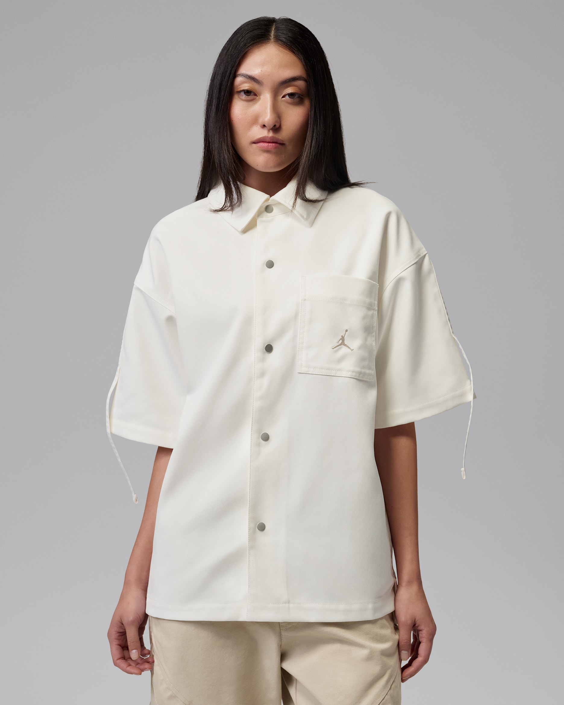 조던 여성 우븐 반팔 탑 - 세일