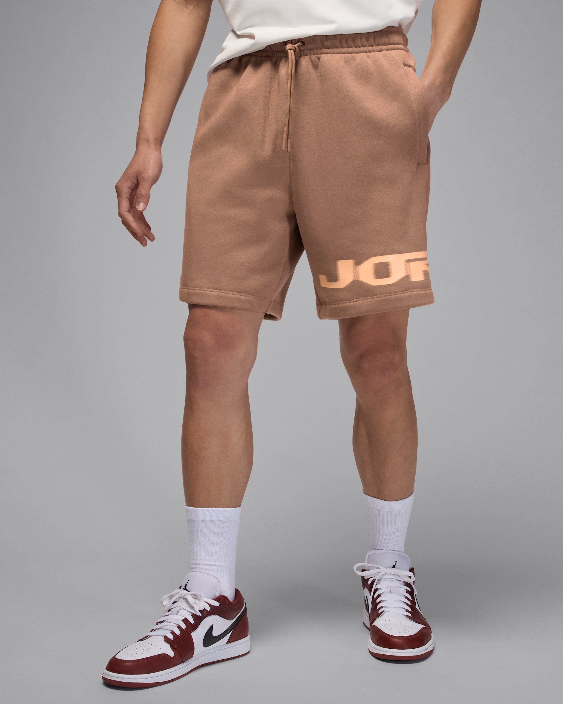 ジョーダン MVP メンズ フリース ショートパンツ - アーキオブラウン/オレンジチョーク