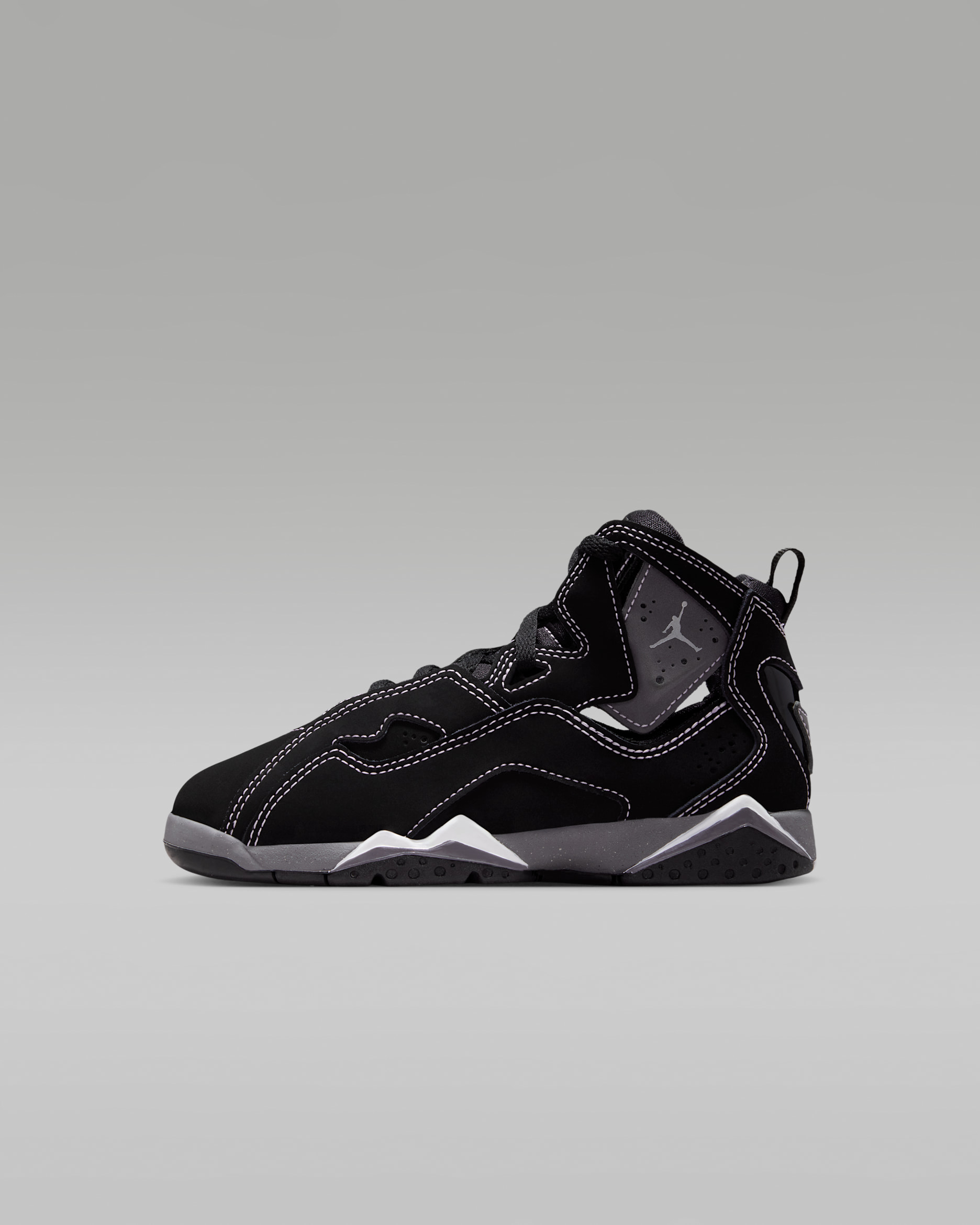 Tenis para niños de preescolar Jordan True Flight - Negro/Grafito claro/Plata metalizado