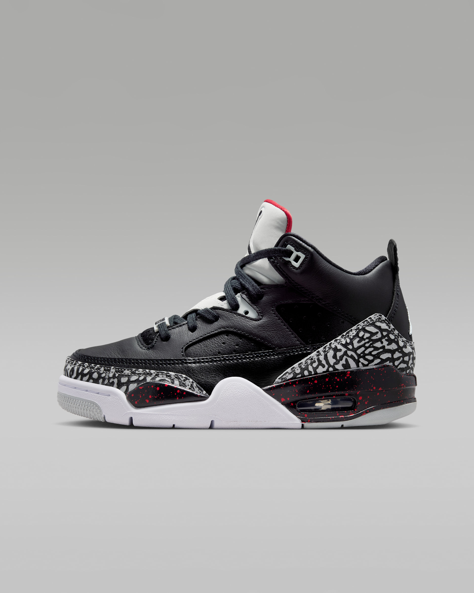 Skor Jordan Son of Mars Low för ungdom - Svart/University Red/Grey Mist/Svart