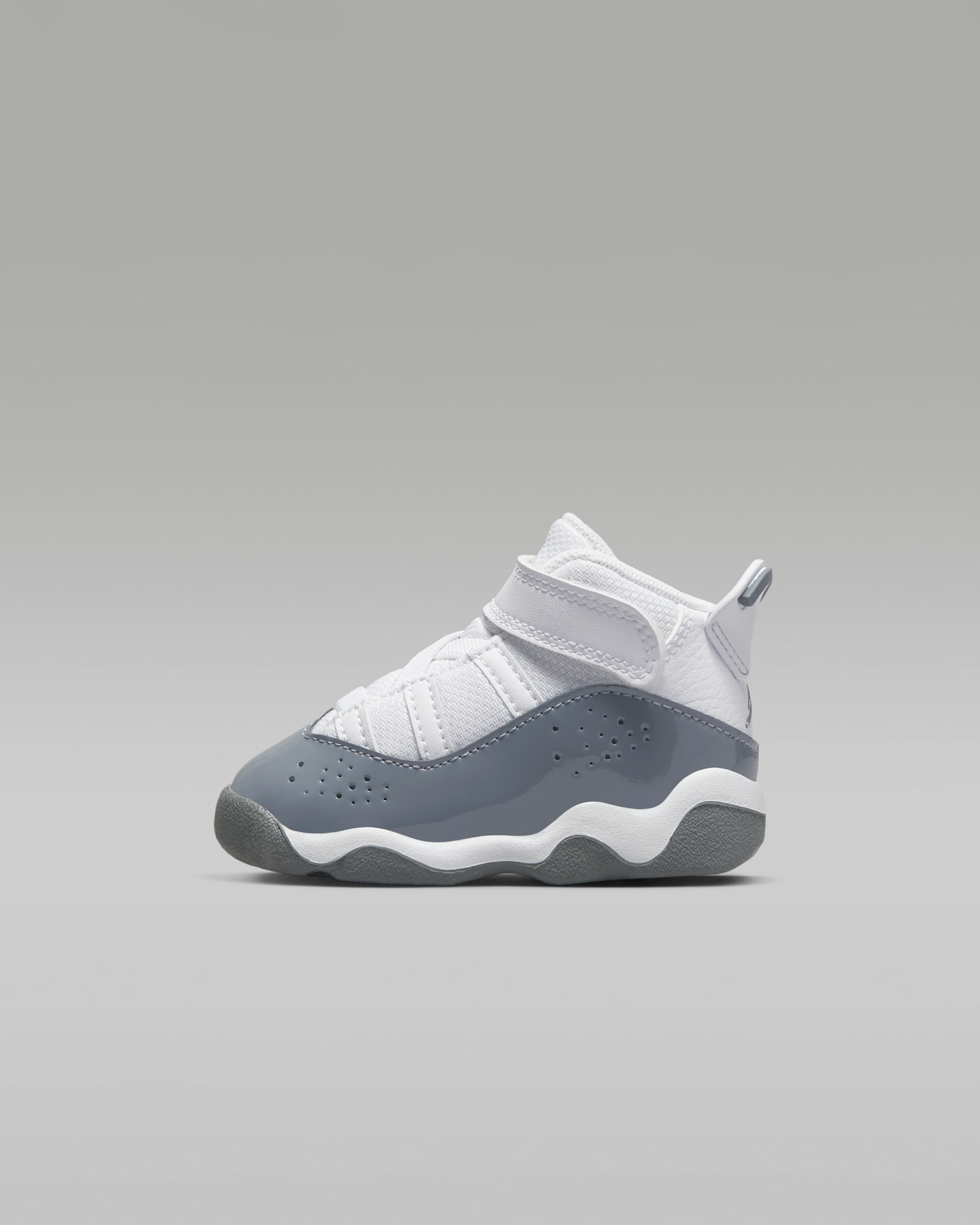 Jordan 6 Rings Baby/Toddler Shoes - White/White/Cool Grey