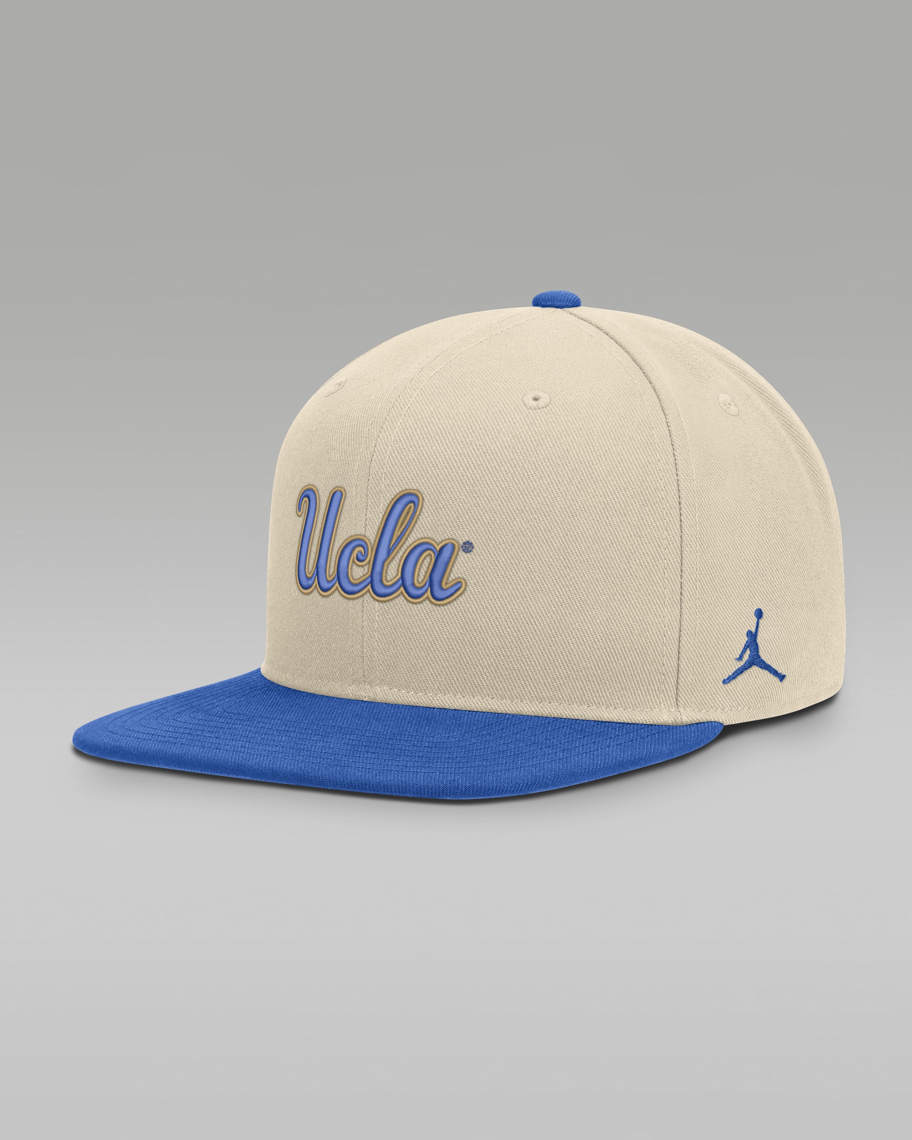 UCLA Campus Prep Men's Jordan Brand Dri-FIT College Adjustable Hat - Natural/Signal Blue