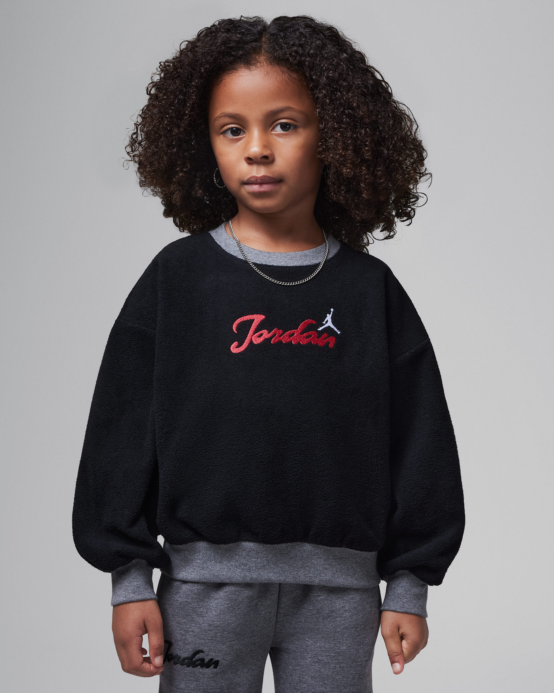 Jordan Little Kids' Meta-Enchantment Cozy Crew - Black