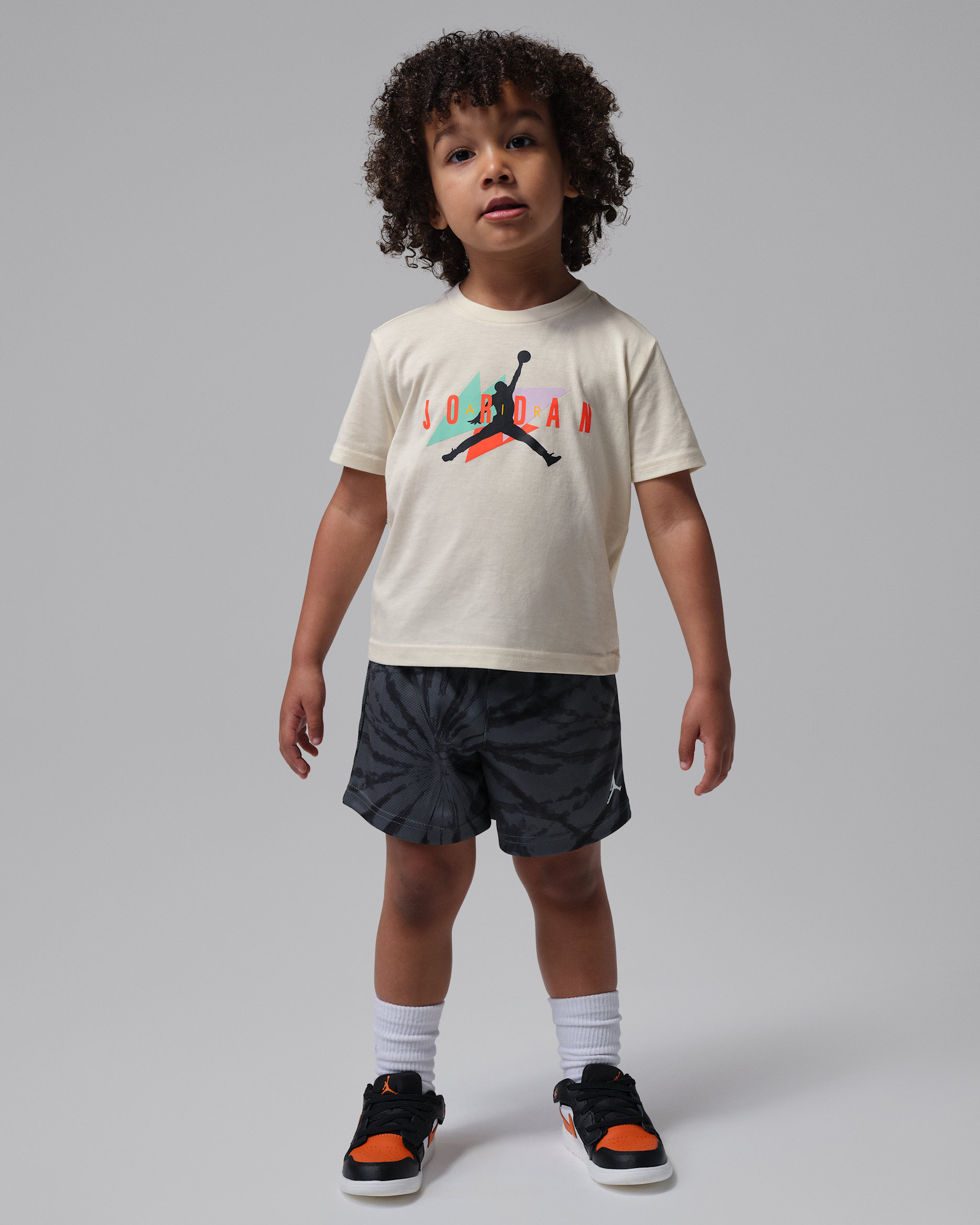 Jordan Toddler 2-Piece Festival Tie Dye Shorts Set - Iron Grey