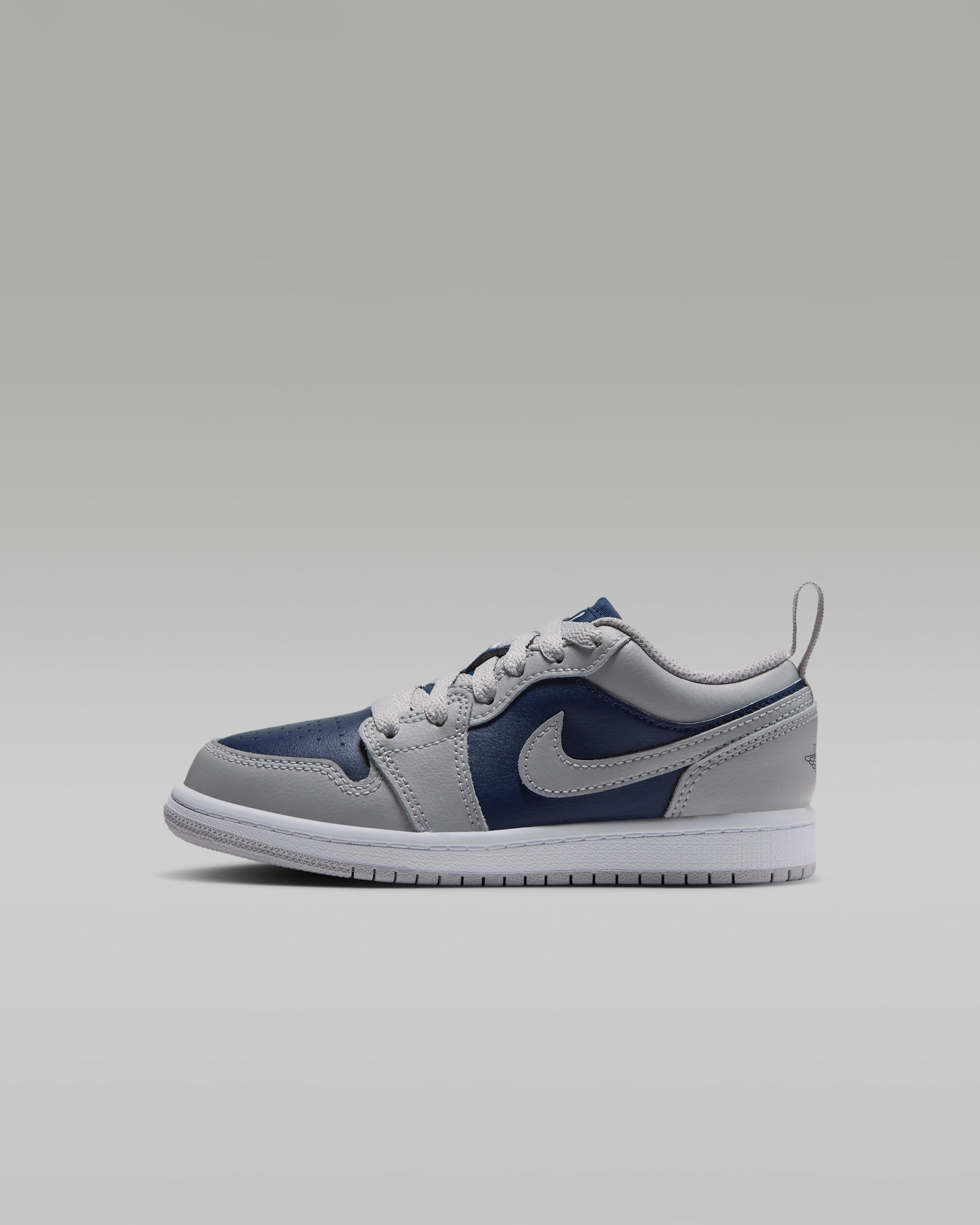 Jordan 1 Low Younger Kids' Shoes - Tech Grey/White/College Navy